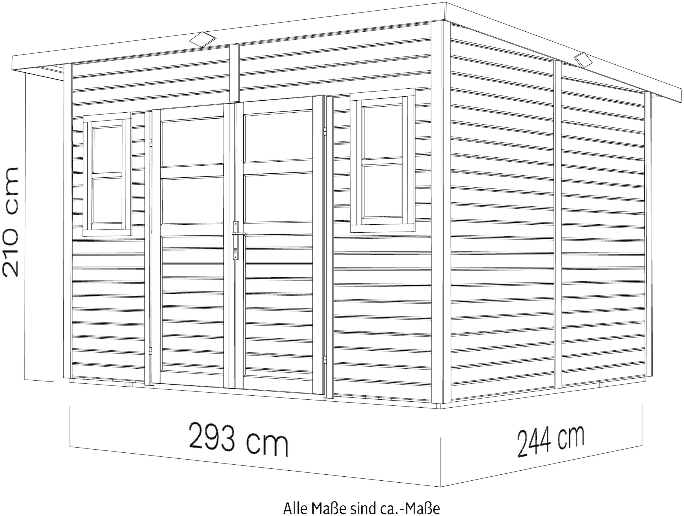 KONIFERA Gartenhaus »Felix 4«, Inklusive Fußboden