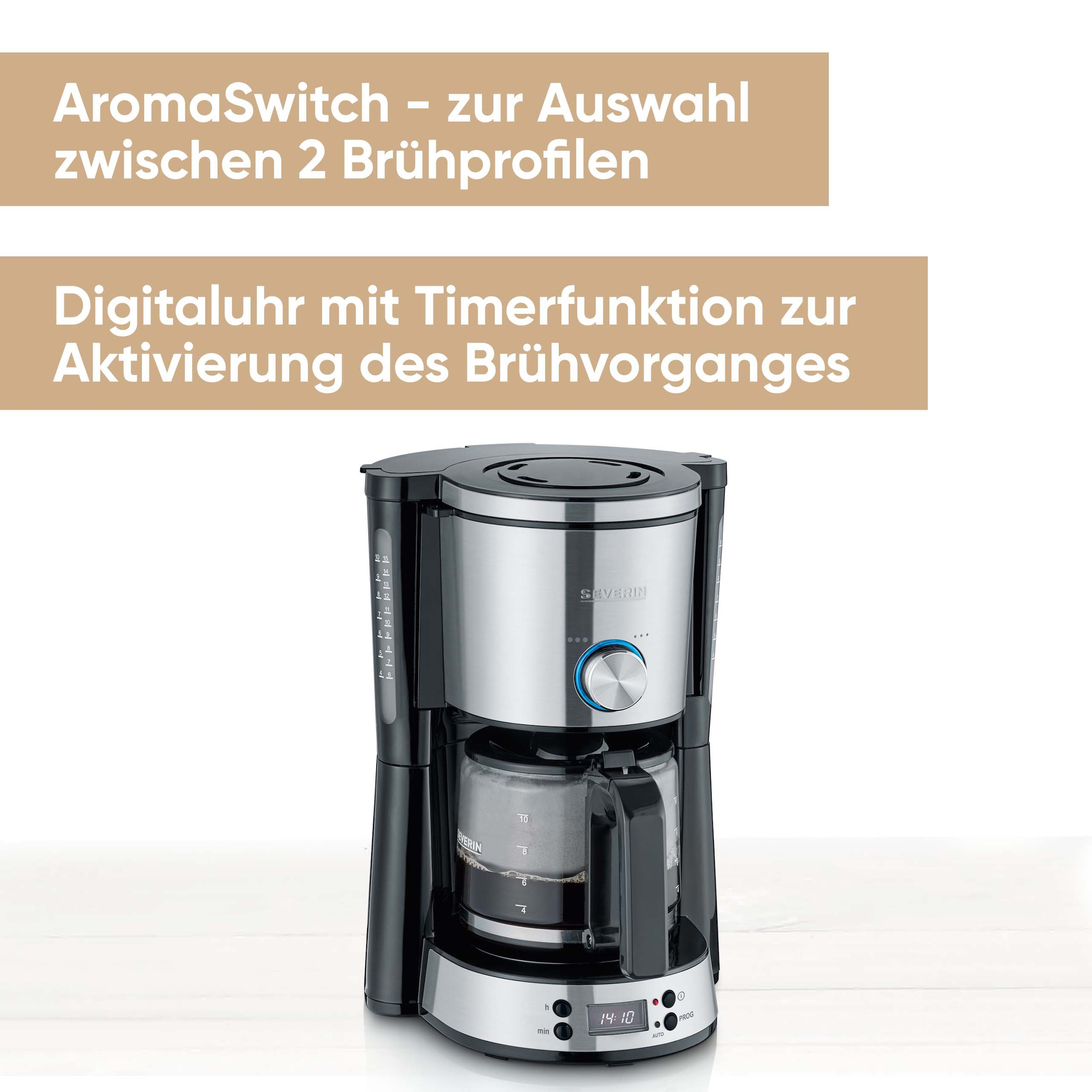 Severin Filterkaffeemaschine »KA 4826« 1,25 l Kaffeekanne 1x4