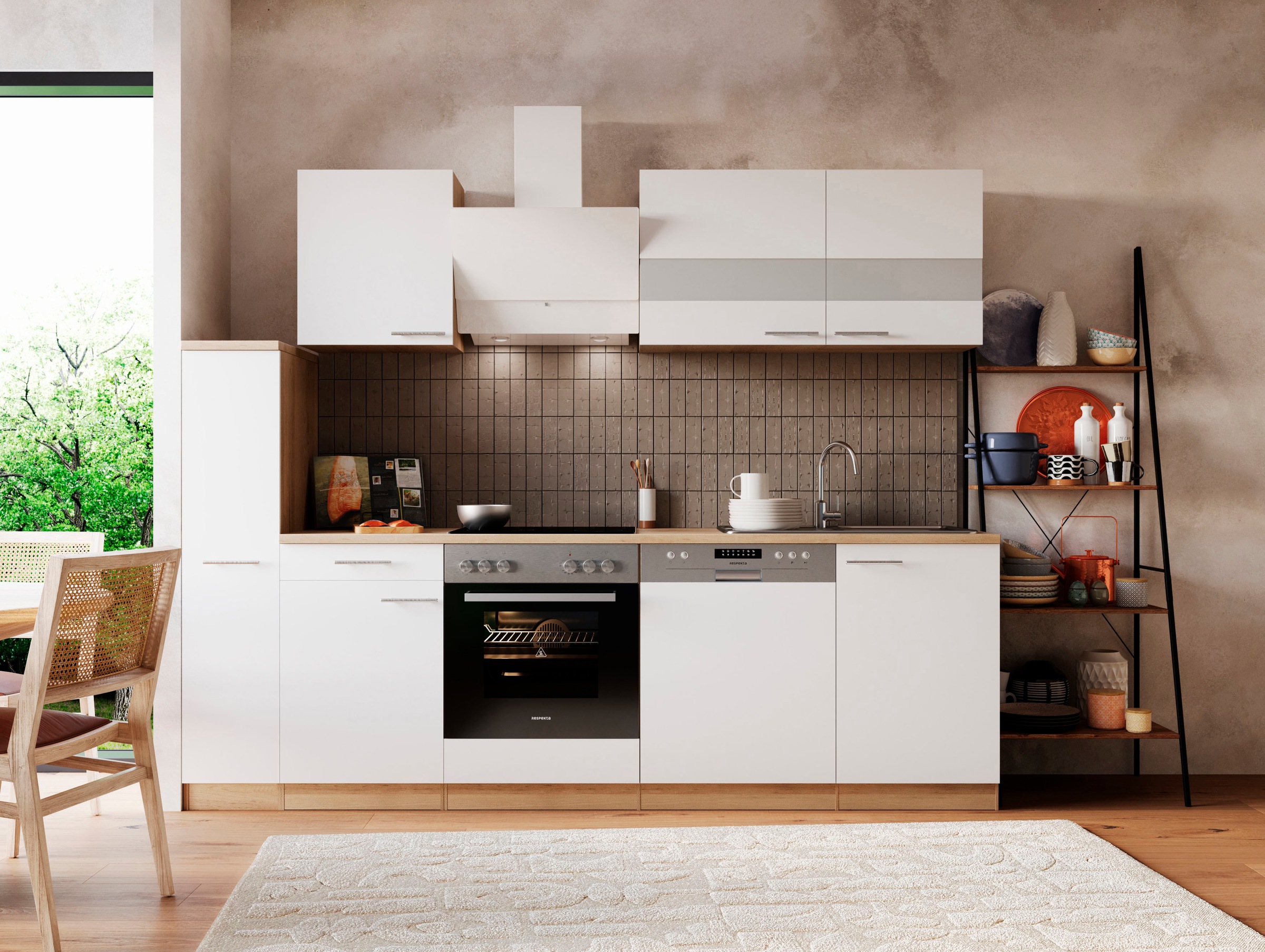 RESPEKTA Küche »Merle« Breite 250 cm, mit Soft-Close, in exklusiver Konfigu günstig online kaufen