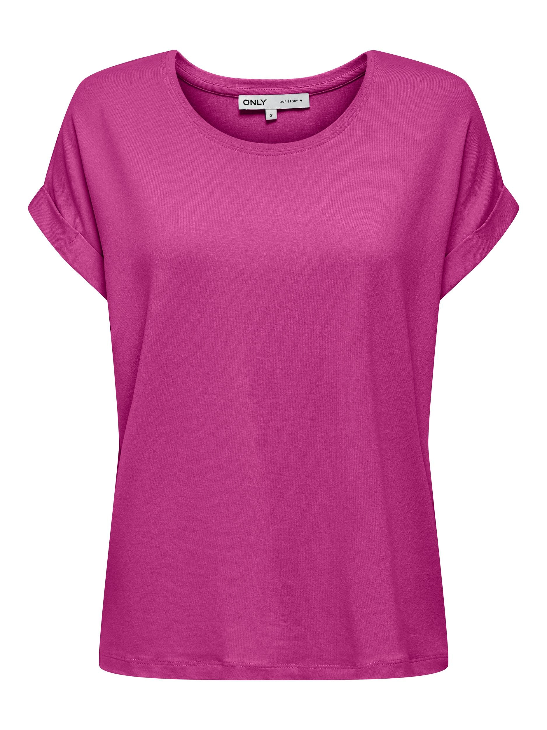 ONLY T-Shirt »ONLMOSTER S/S O-NECK TOP NOOS JRS«, mit Aufschlag am Arm