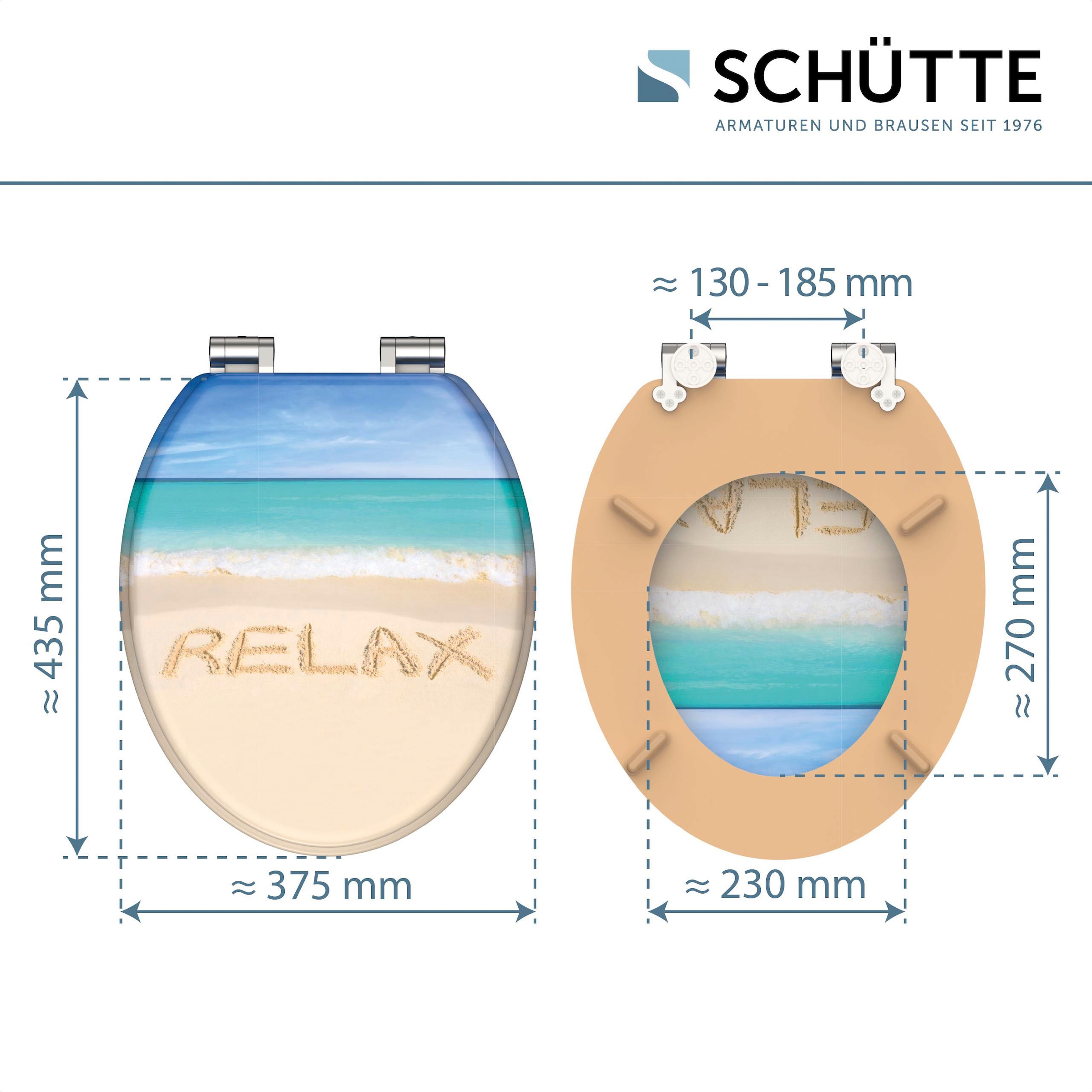 Schütte WC-Sitz »Relax«, mit Absenkautomatik und Holzkern, MDF