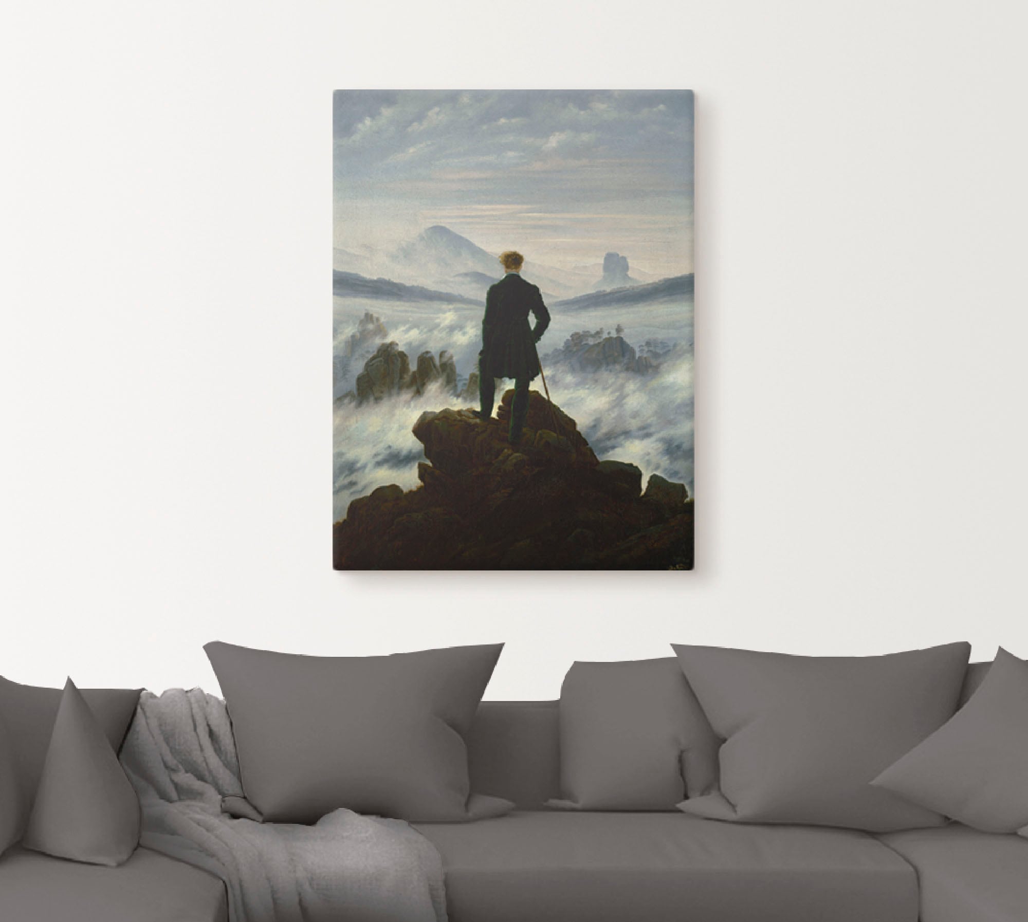 Artland Wandbild "Der Wanderer über dem Nebelmeer. Um 1818", Mann, (1 St.), günstig online kaufen