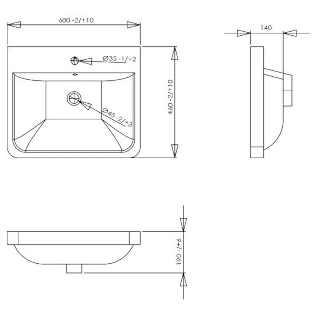 welltime Waschtisch »Bali«, Badmöbel inkl. Waschbecken, Breite 60cm