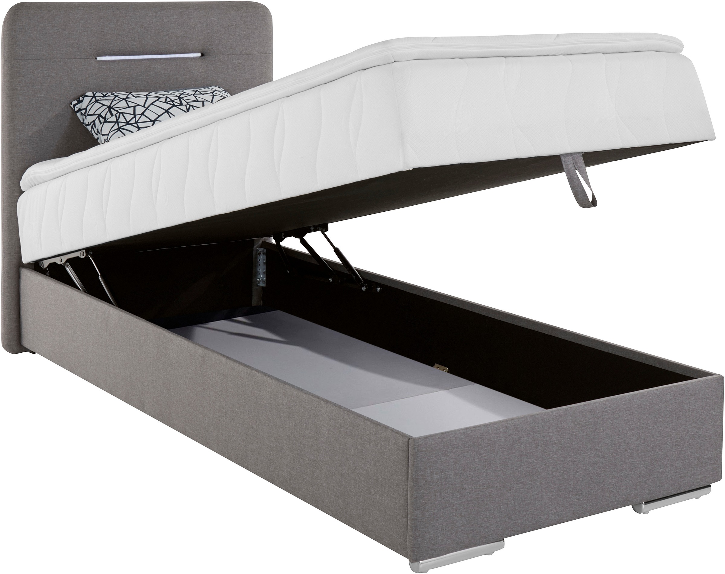 COTTA Boxbett »Lighstar«, inklusive LED-Beleuchtung, Topper, Bettkasten und Zierkissen