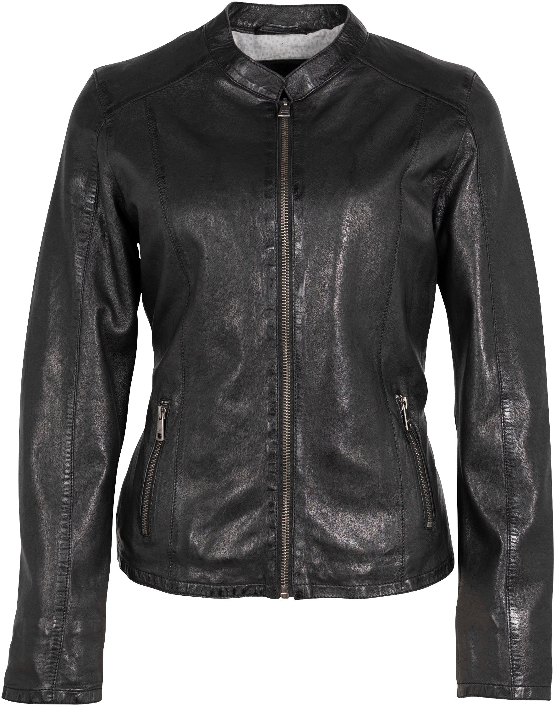 Mauritius Lederjacke »MWAndriana«, mit Stehkragen