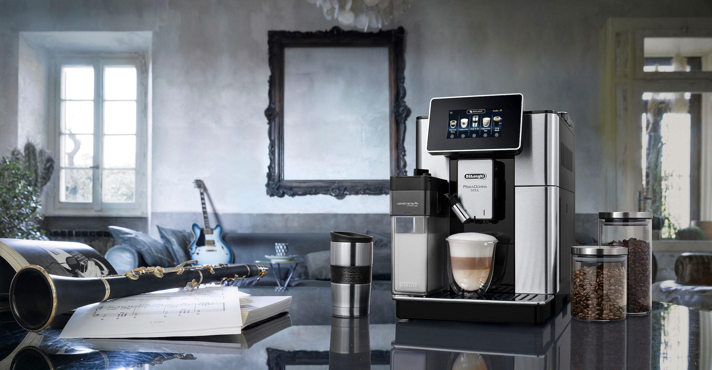 De'Longhi Kaffeevollautomat »PrimaDonna Soul ECAM 610.75.MB«, inkl. Kaffeekanne im Wert von UVP € 29,99 + Gläser-Set UVP € 46,90