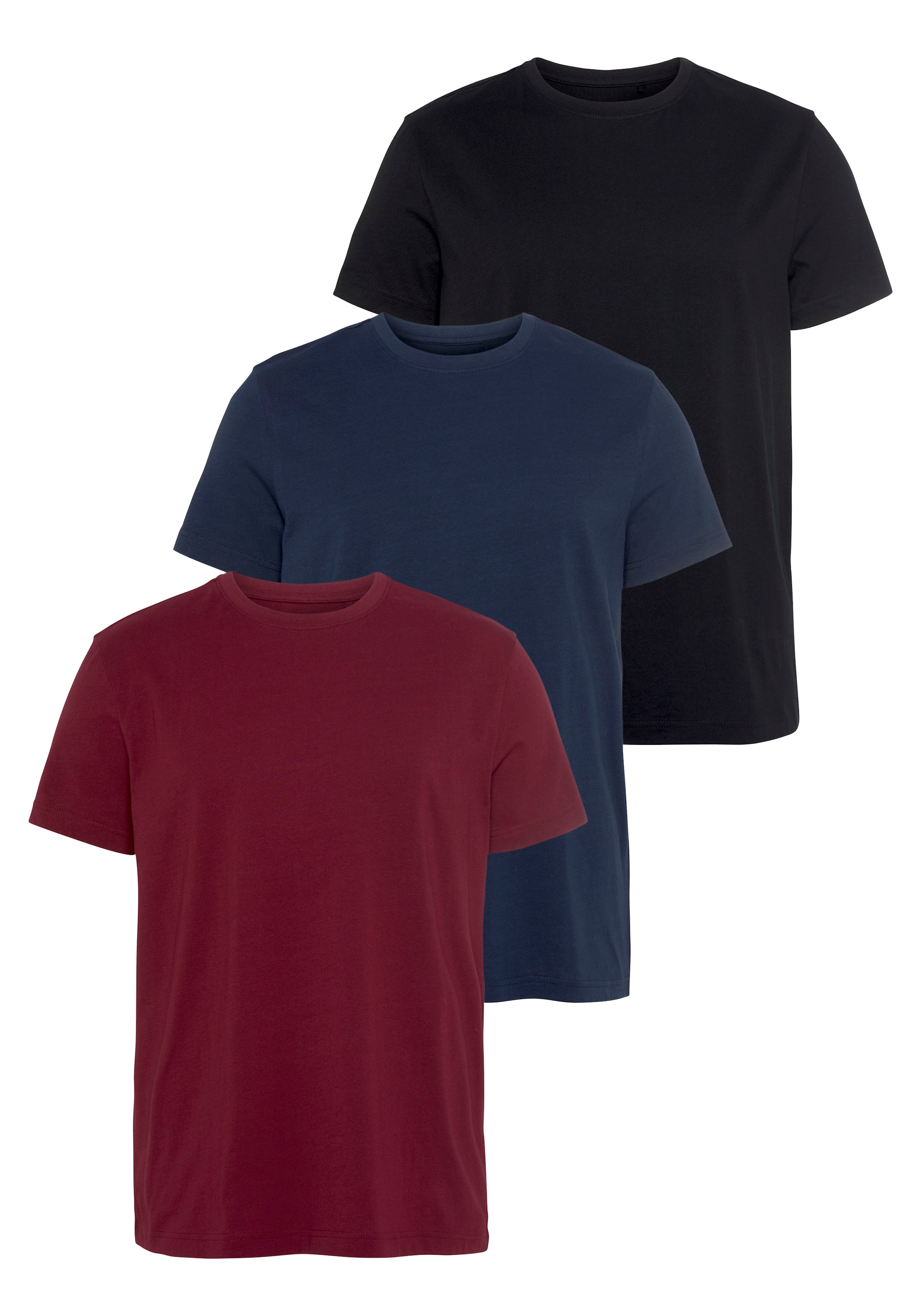 AJC T-Shirt, (3er-Pack), lockere Passform, Basic-Stil