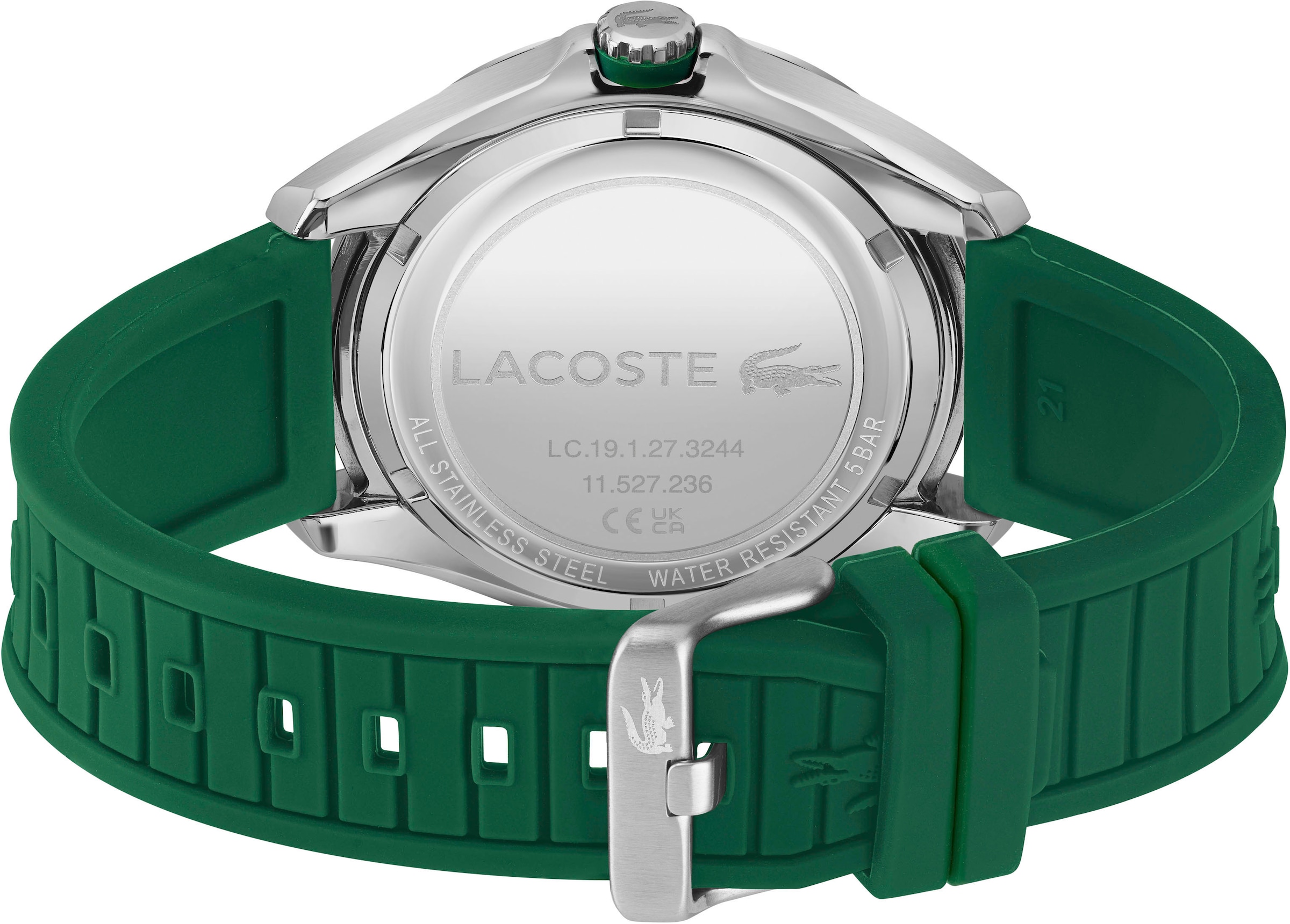 Lacoste Quarzuhr »TIEBREAKER«, Armbanduhr, Herrenuhr, Datum, Mineralglas, Silikonarmband