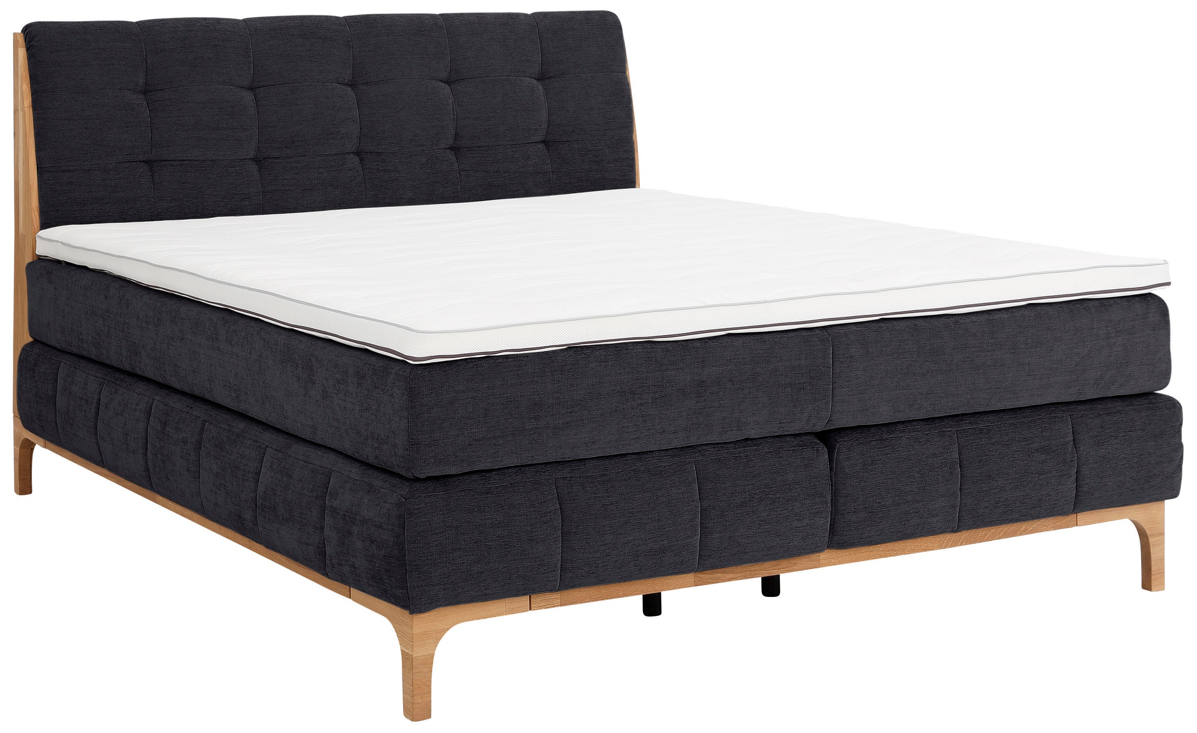 OTTO products Boxspringbett »Jelle«, (5 St.), zertifizierte, recycelte Bezu günstig online kaufen
