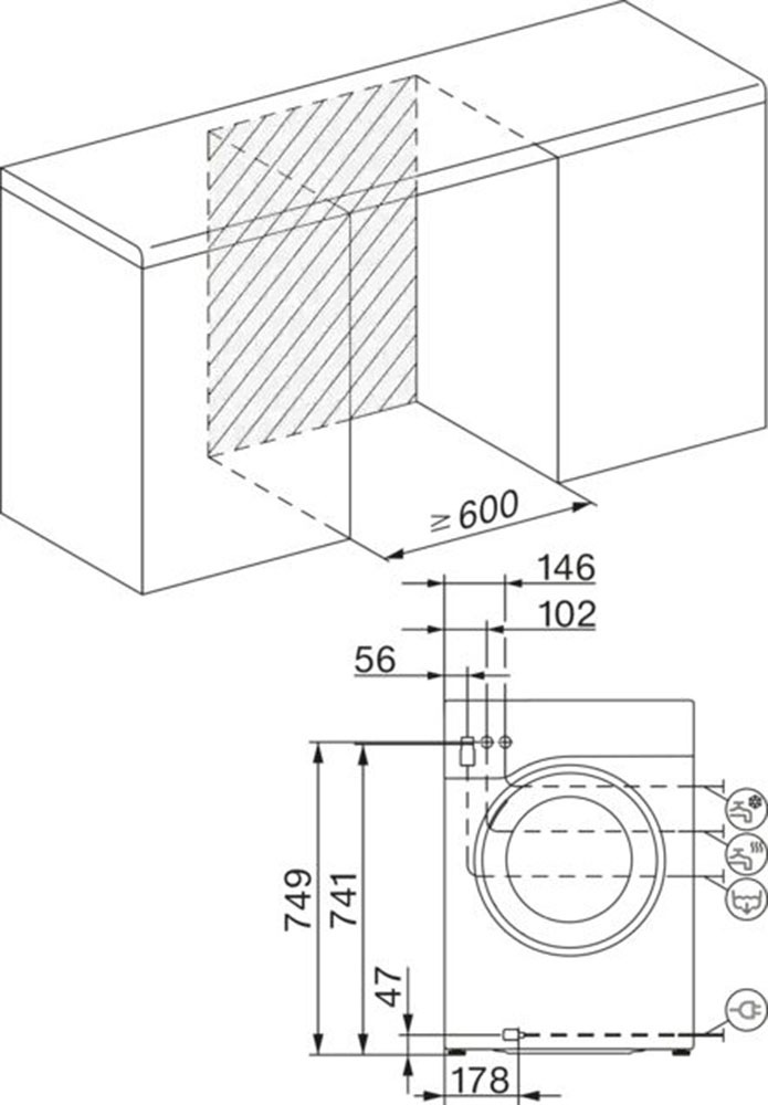 Miele Waschmaschine »WSJ883 WCS PWash&TDos&Steam«, 9 kg, 1600 U/min