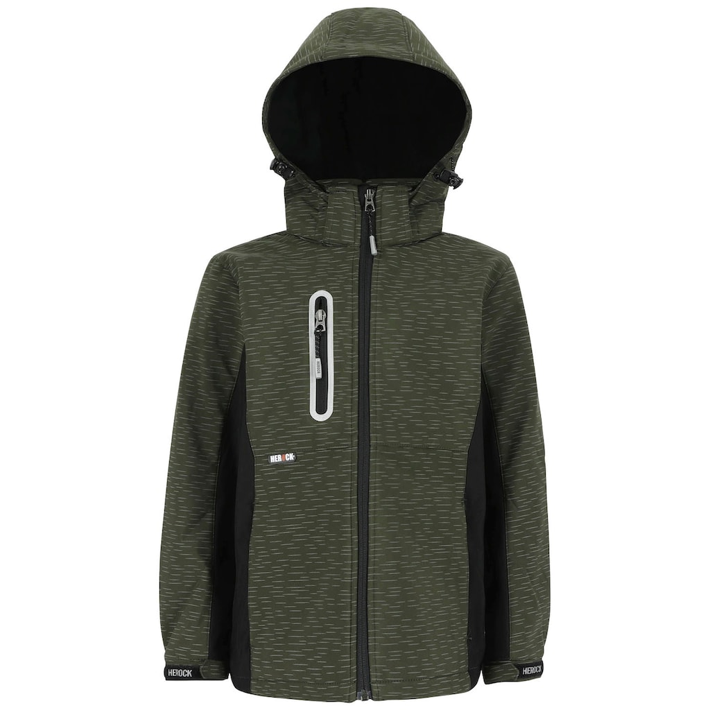 Herock Softshelljacke »Flexor Kids«, (reflektiert im Dunkeln), mit Kapuze