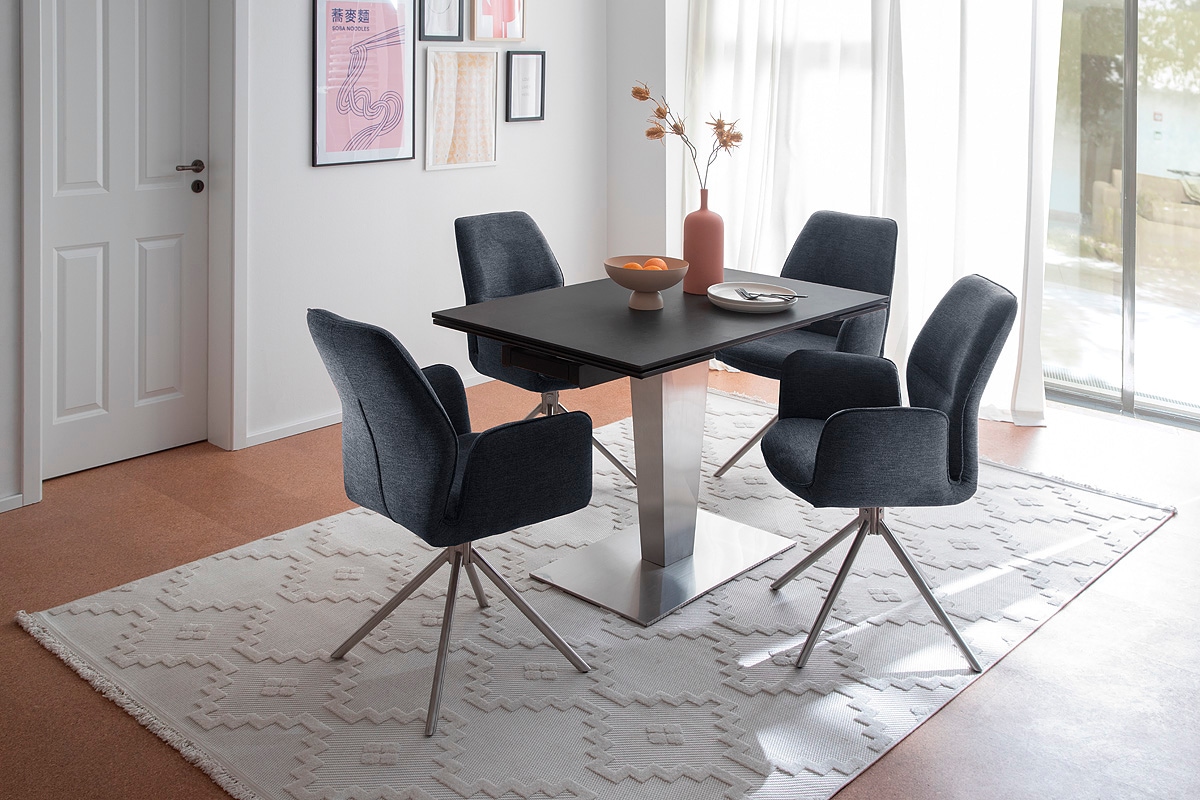 MCA furniture Esszimmerstuhl »GREYTON«, Chenille, (2er-Set), drehbar 180°, Belastbarkeit 120 kg, Sitzhöhe ca. 50 cm