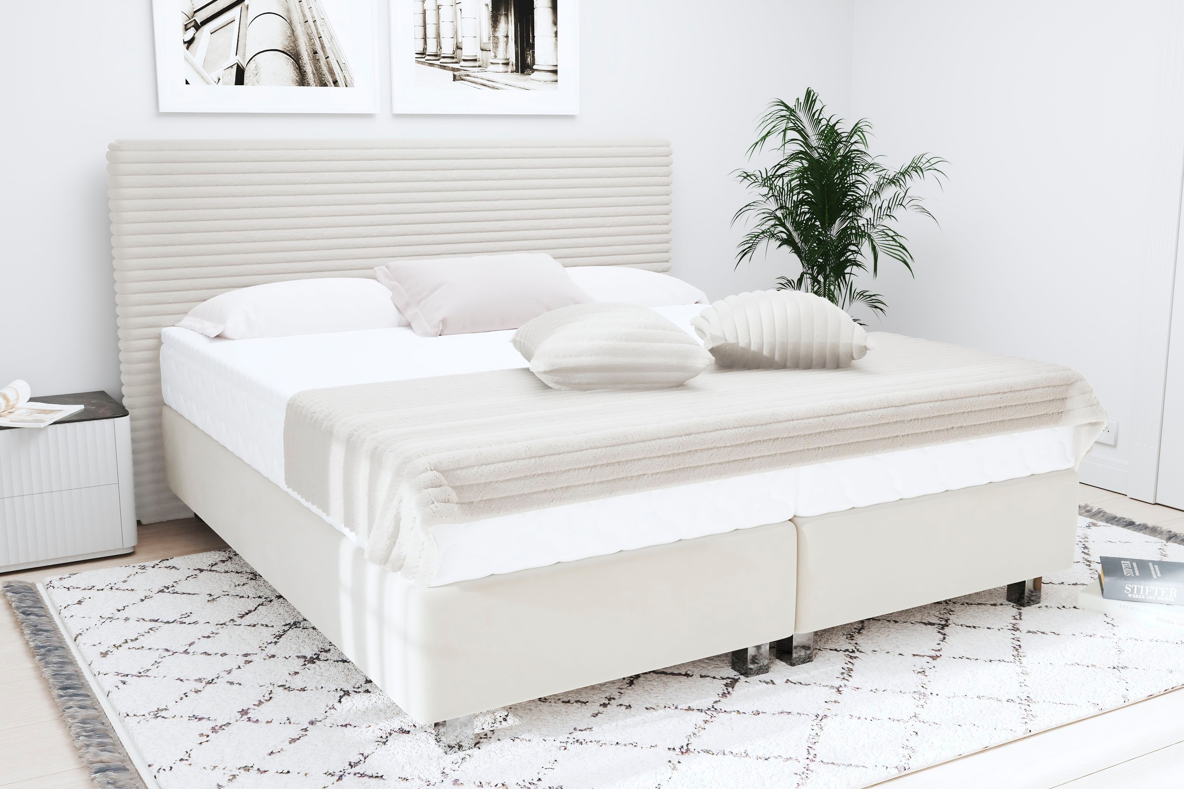 Westfalia Schlafkomfort Boxspringbett "Sven", inkl. Zierkissen, wahlweise m günstig online kaufen