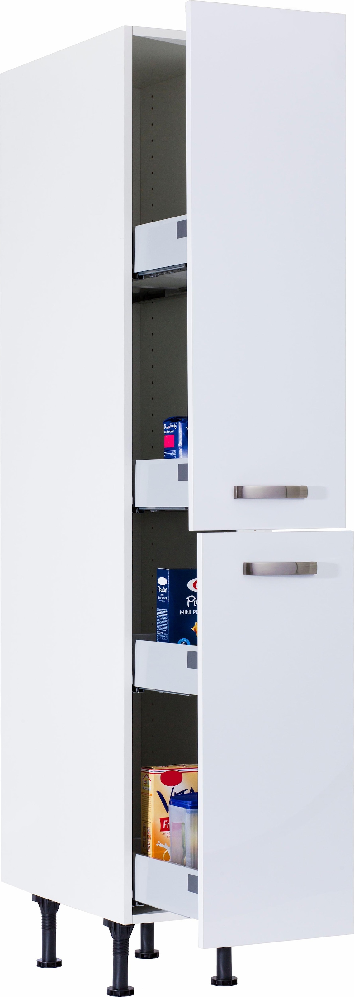OPTIFIT Apothekerschrank »Cara«, mit 2 Vollauszügen und 4 Ablagen, höhenverstellbare Füße, Breite 30 cm