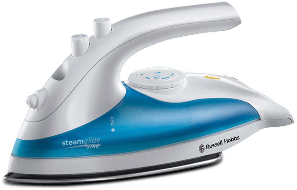 RUSSELL HOBBS Dampfbügeleisen »22470-56, Reisedampfbügeleisen, mit Edelstahlsohle, « 830 W weltweite Spannungsanpassung 110-240V blau