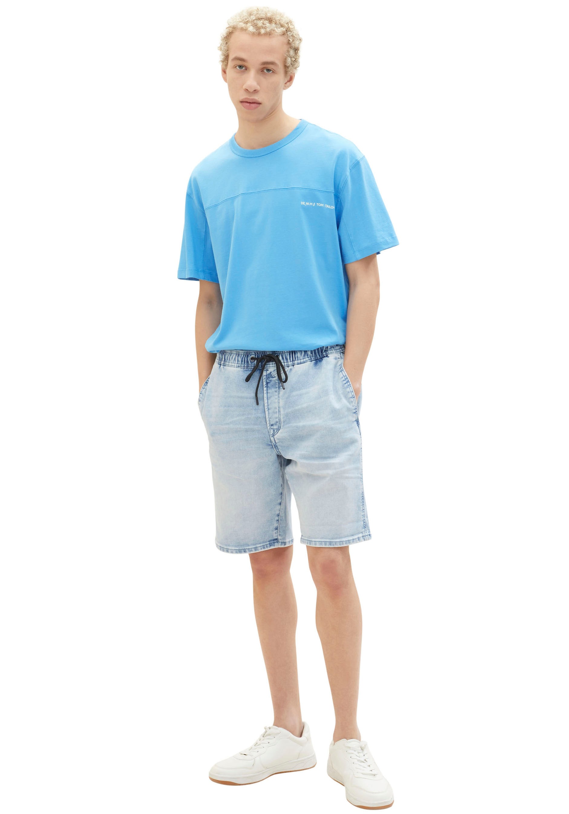 11. Bild von TOM TAILOR Denim Jeansshorts, mit elastischem Tunnelzugbund