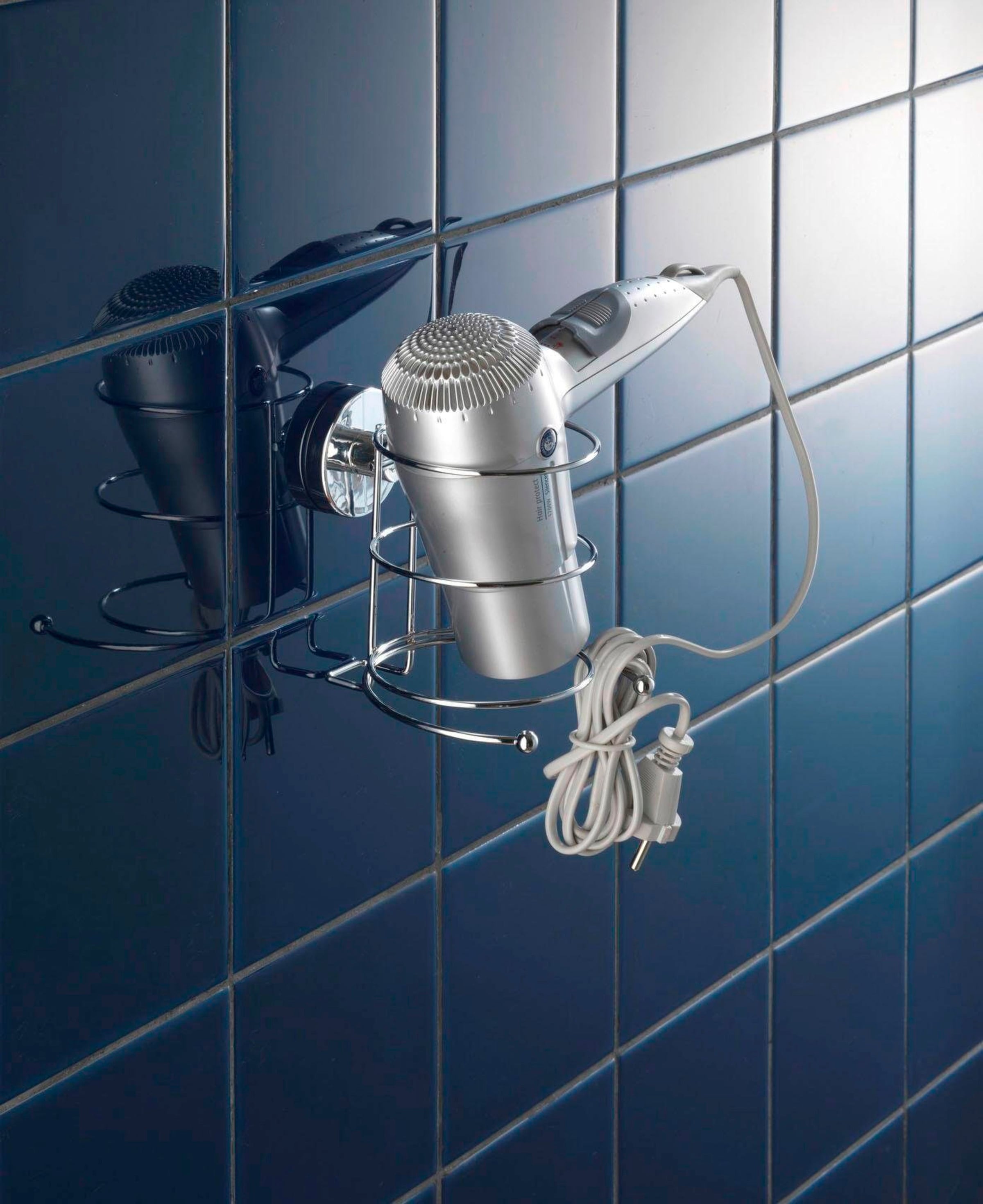WENKO Haartrocknerhalter Vacuum-Loc Befestigung ohne bohren