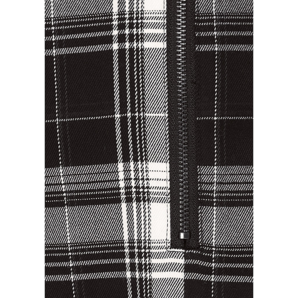 Aniston CASUAL Faltenrock, mit Zierreißverschluss im Vorderteil