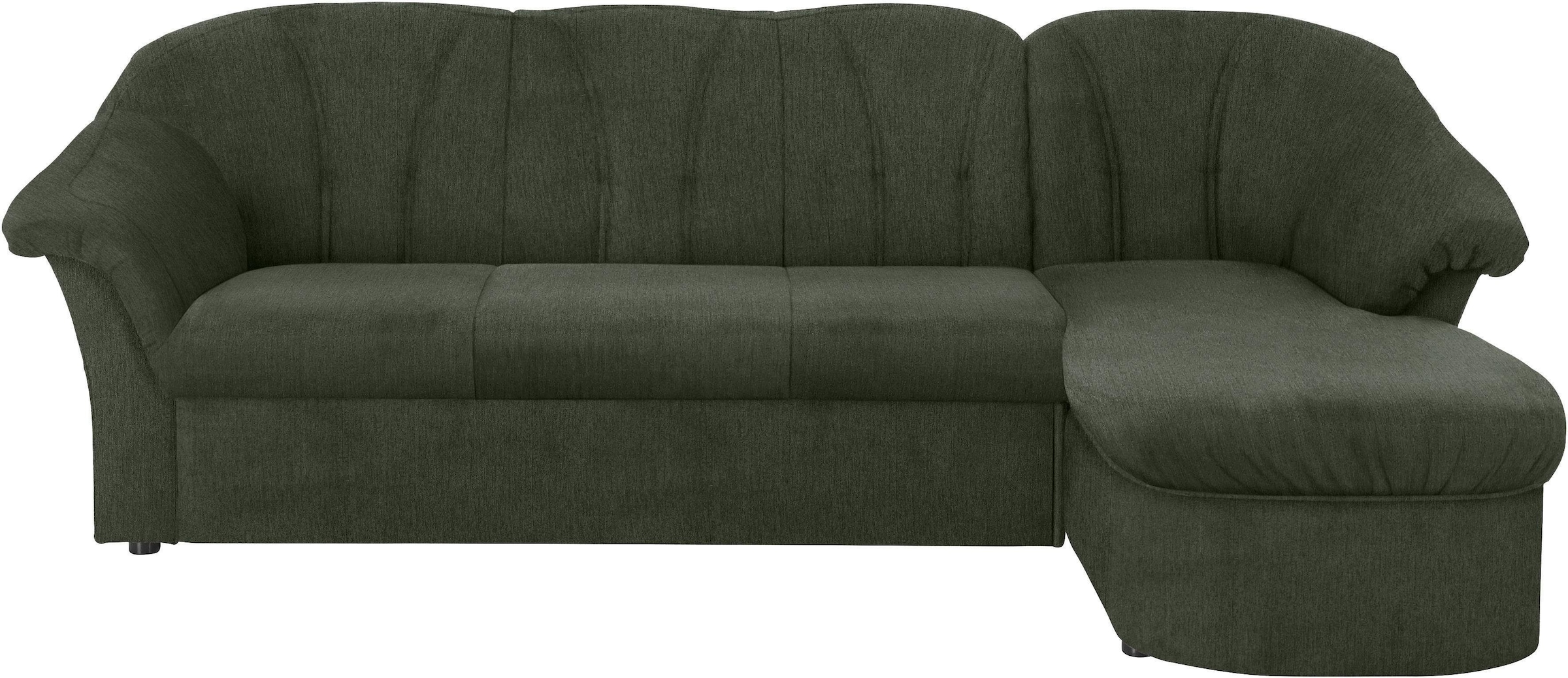 DOMO collection Ecksofa »Pegnitz, elegante Rückensteppung, kompakte Stellmaße 238/141cm, L-Form«, wahlweise mit Bettfunktion