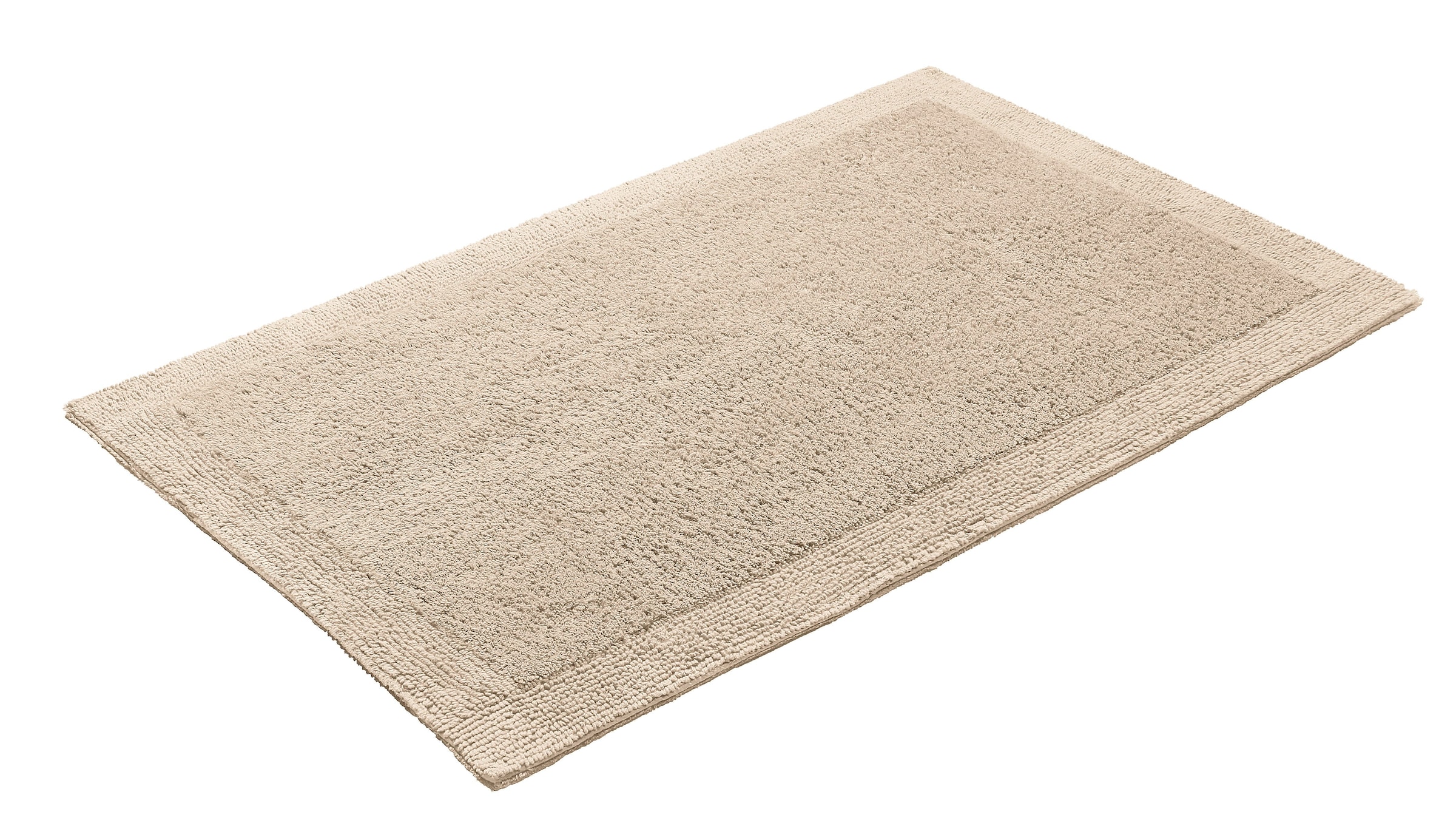 my home Badematte »Kapra, Badvorleger, Badezimmer Teppich«, beidseitig nutzbar-fußbodenheizungsgeeignet-strapazierfähig, mit Bordüre, Badteppich, Badematte