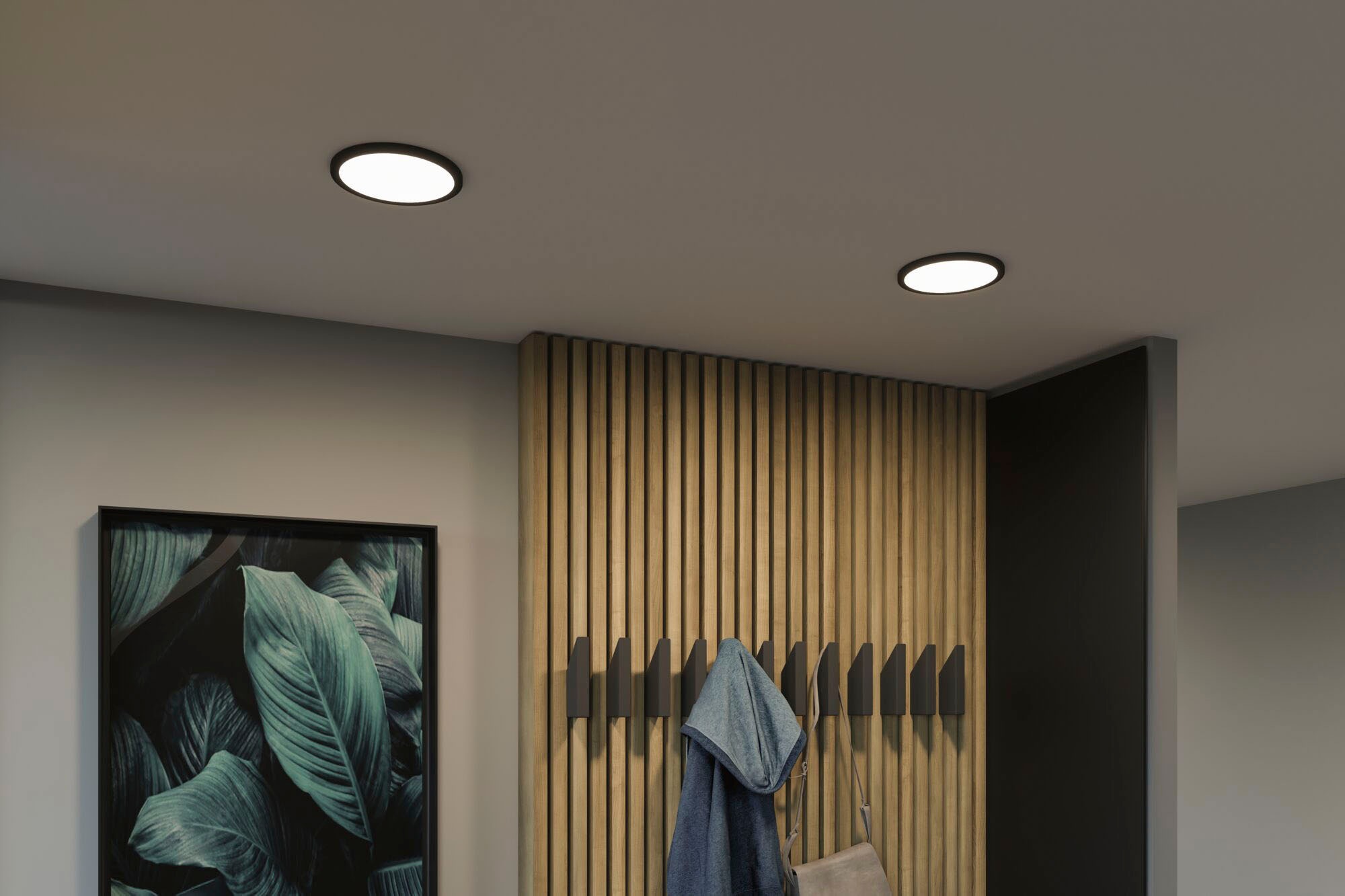 Paulmann LED Einbauleuchte »LED Einbaupanel Areo VariFit IP44 rund 175mm 3000K Schwarz dimmbar«, 1 flammig, LED Einbaupanel Areo VariFit IP44 rund 175mm 3000K Schwarz dimmbar