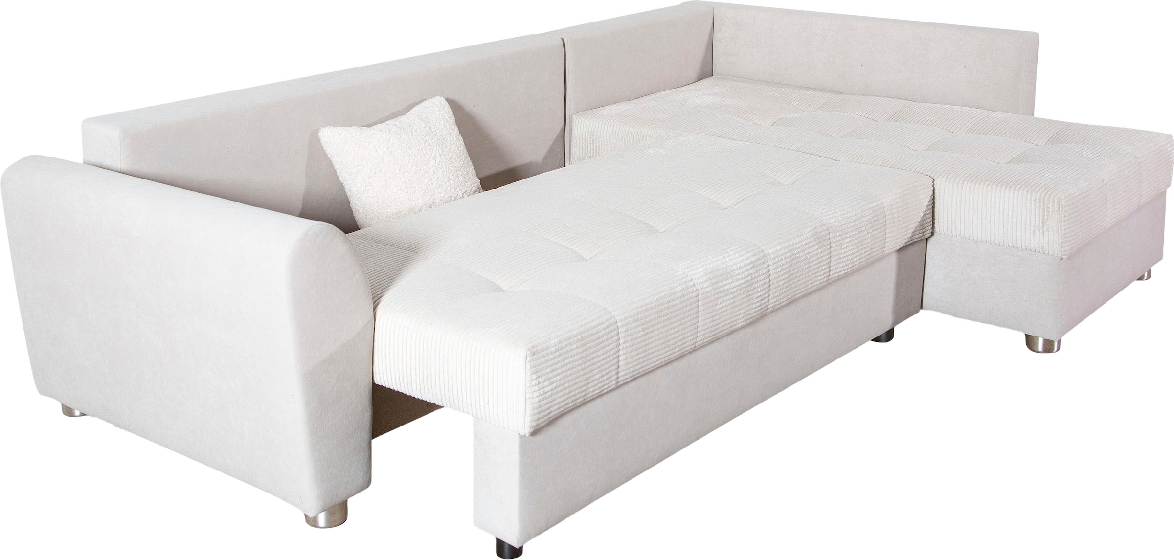 COLLECTION AB Ecksofa, Ecksofa,Bettfunktion,Bettkasten,Bonnelfederkern, Rückenkissen