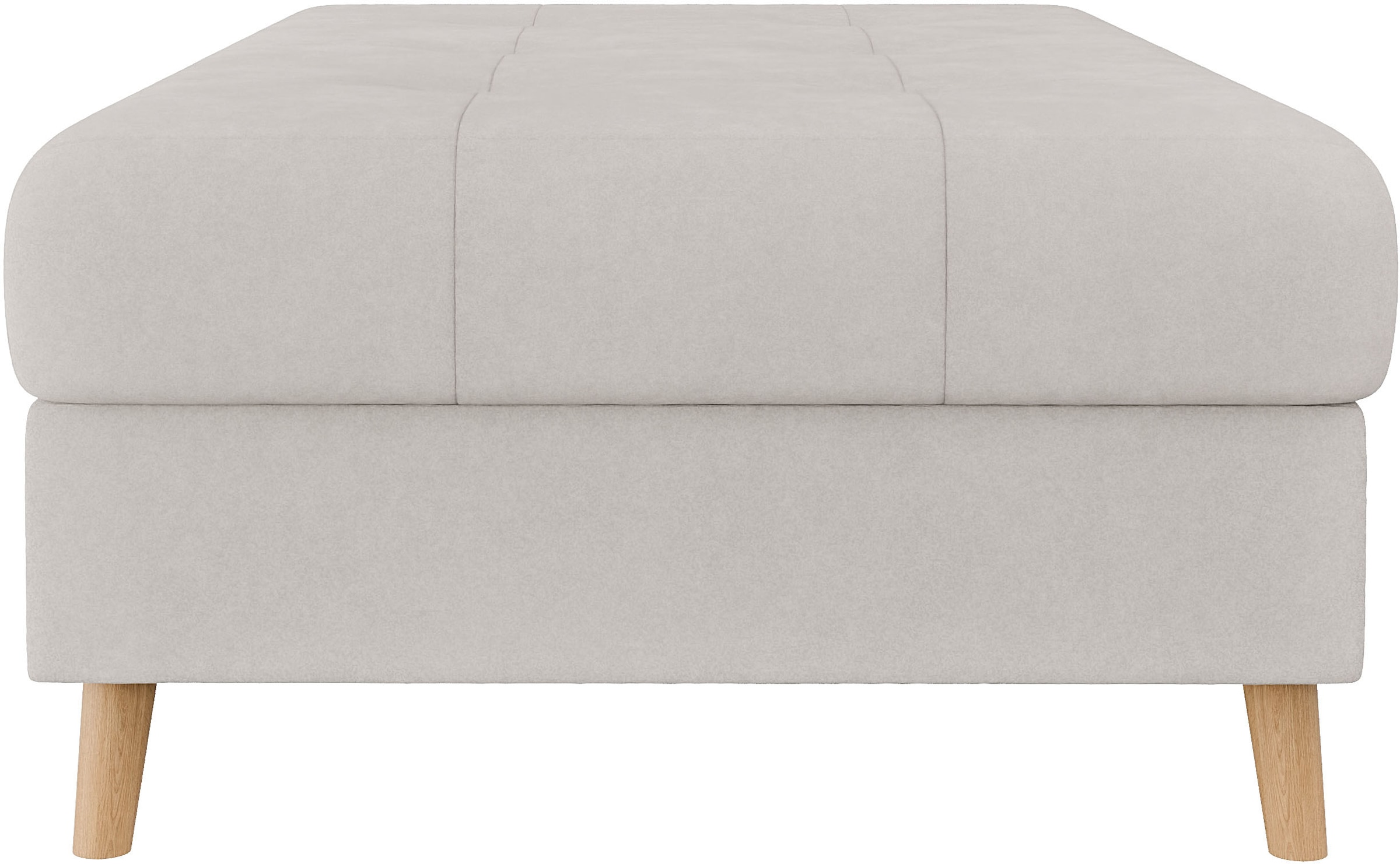 Home affaire Polsterhocker »CHARRE XXL, Steppung im Sitzbereich, Maße: B/T/H: 118/73/40 cm«, passend zur Serie CHARRE, auch in Cord und Bouclé