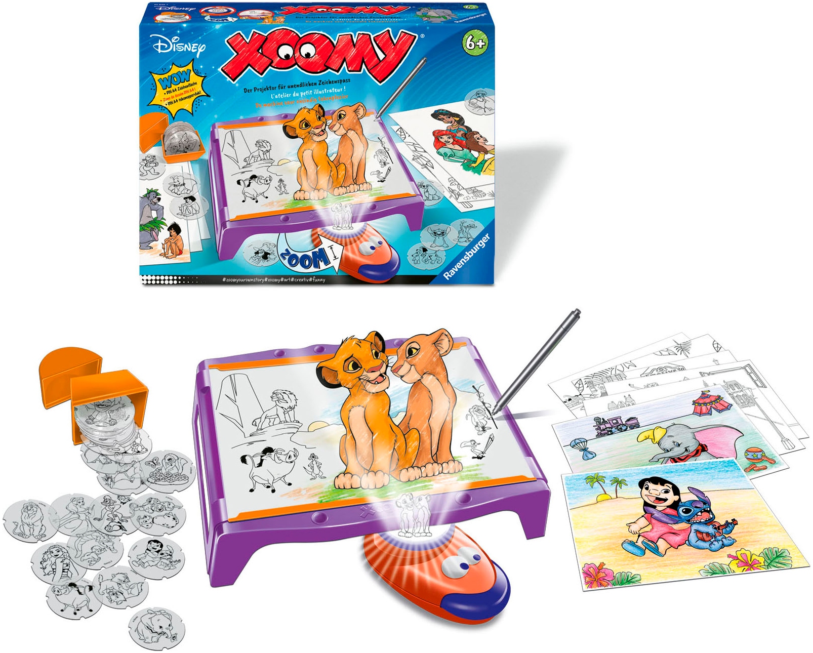 Ravensburger Malvorlage »Xoomy Maxi Disney A4 Tisch«, Made in Europe; FSC® - schützt Wald - weltweit