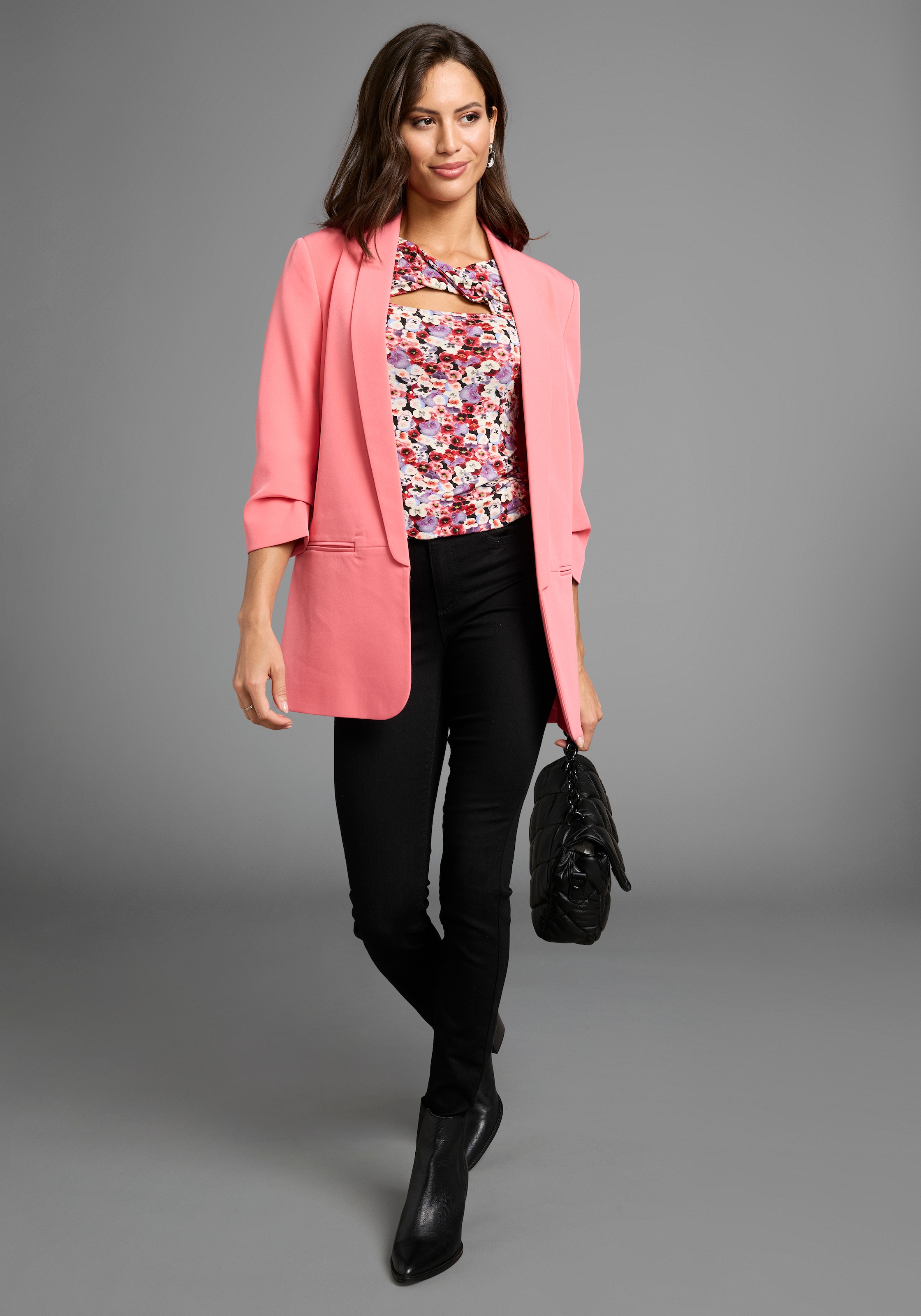 Laura Scott Langarmshirt mit Twisteffekt im Ausschnitt