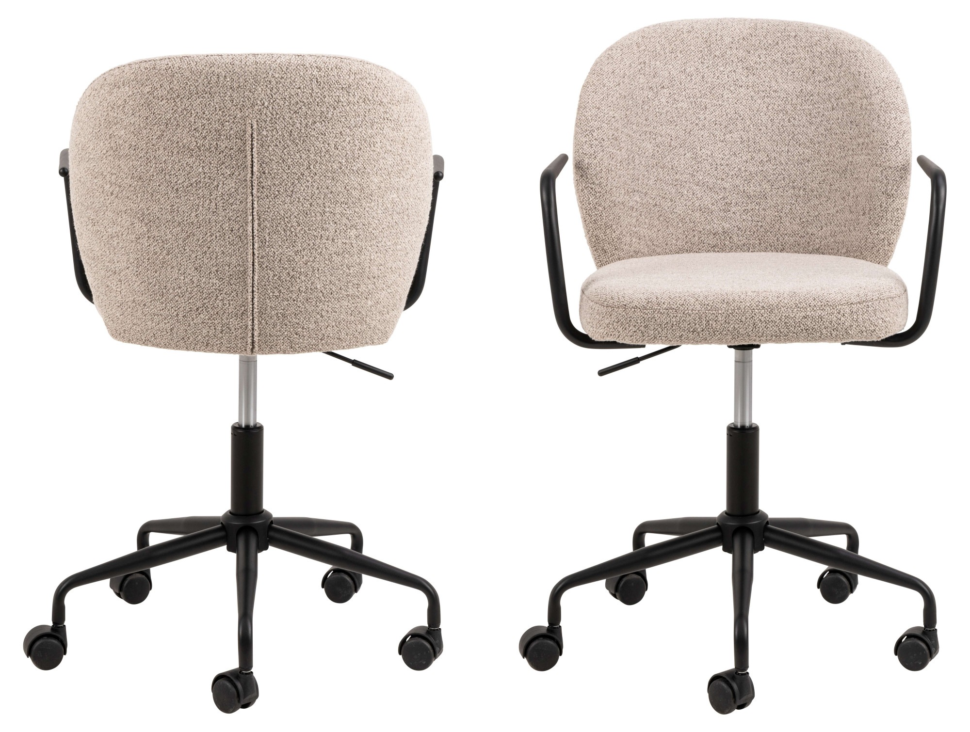 ACTONA GROUP Schreibtischstuhl »Patricia«, Schreibtischstuhl, beige 60, 5 Stern Gestell, mit drehfunktion
