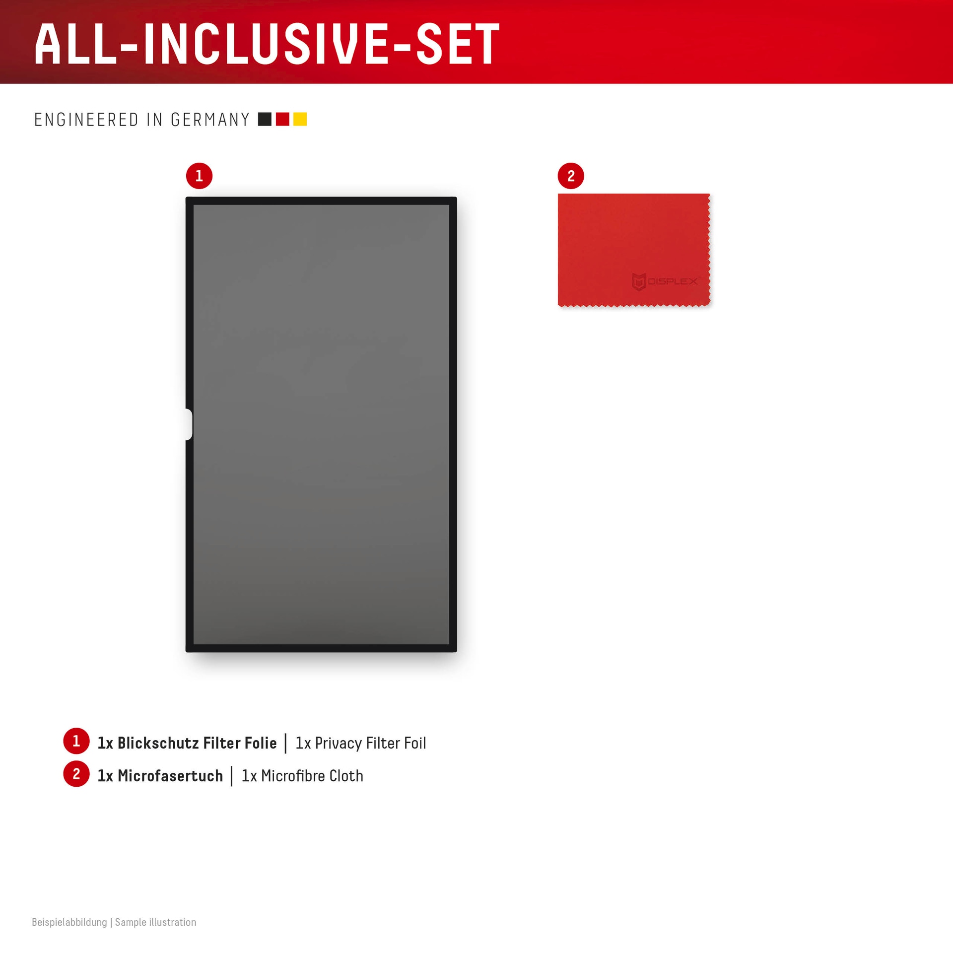 Displex Displayschutzfolie »Privacy Safe Blickschutzfilter«, für Apple iMac 24 M1-Apple iMac 24 M3-Apple iMac 24 M4, Blickschutzfolie, Schutzfolie, Bildschirmschutz, kratz- & stoßfest