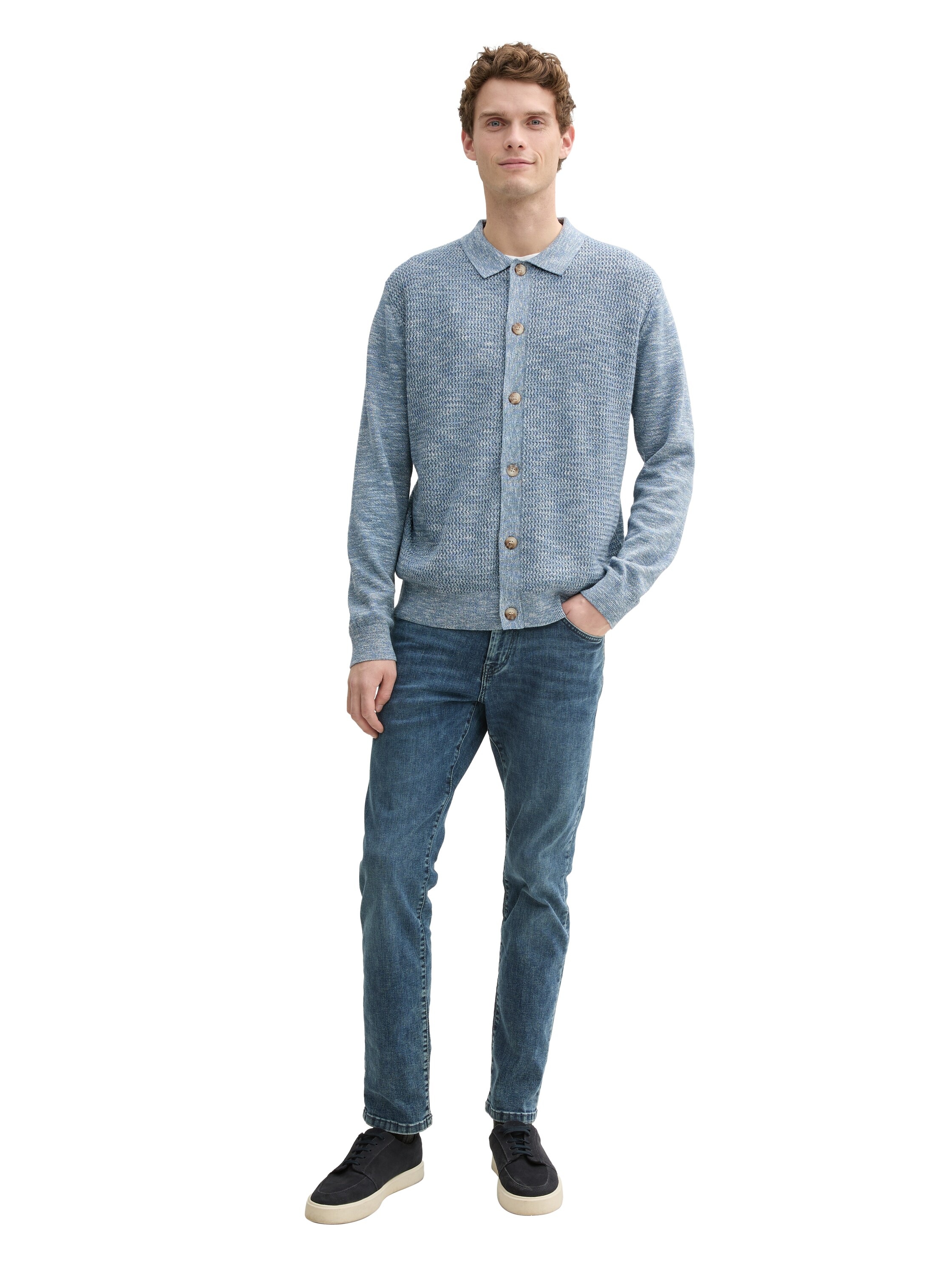 TOM TAILOR Strickjacke, mit Kent Kragen