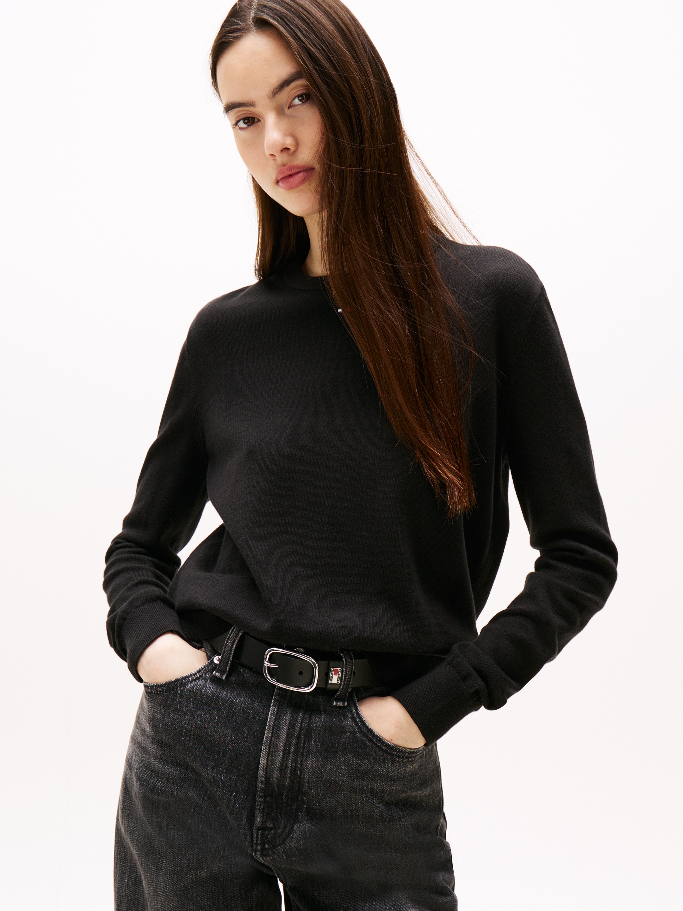 Tommy Jeans Strickpullover »TJW ESSENTIAL CREW SWEATER EXT«