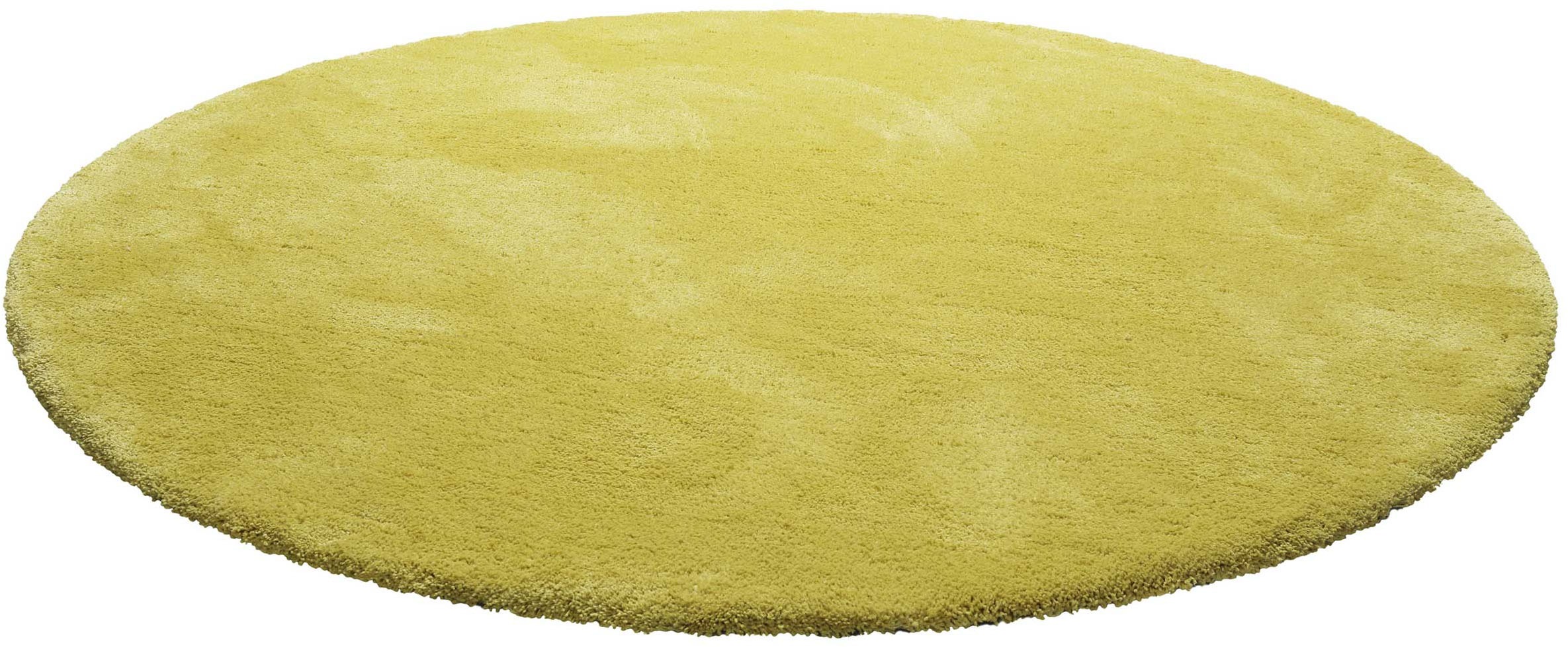 Homie Living Teppich »Pisa«, rund, 25 mm Höhe, Hochflor, Microfaser, uni, w günstig online kaufen