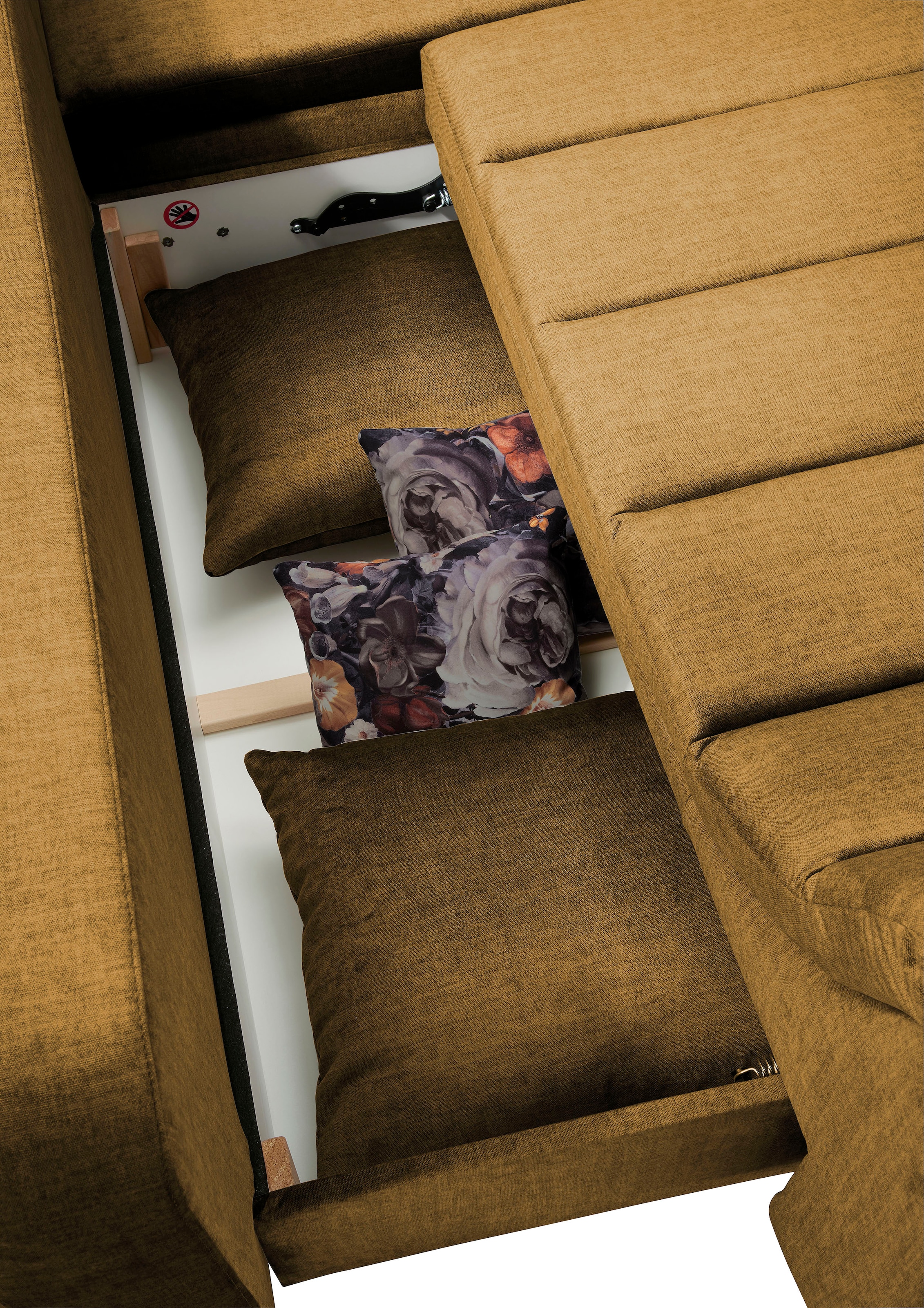 INOSIGN Ecksofa »Imola elegant und modern, aktuelle Steppung im Sitz, bequem, L-Form«, auch mit Bettfunktion und Bettkasten