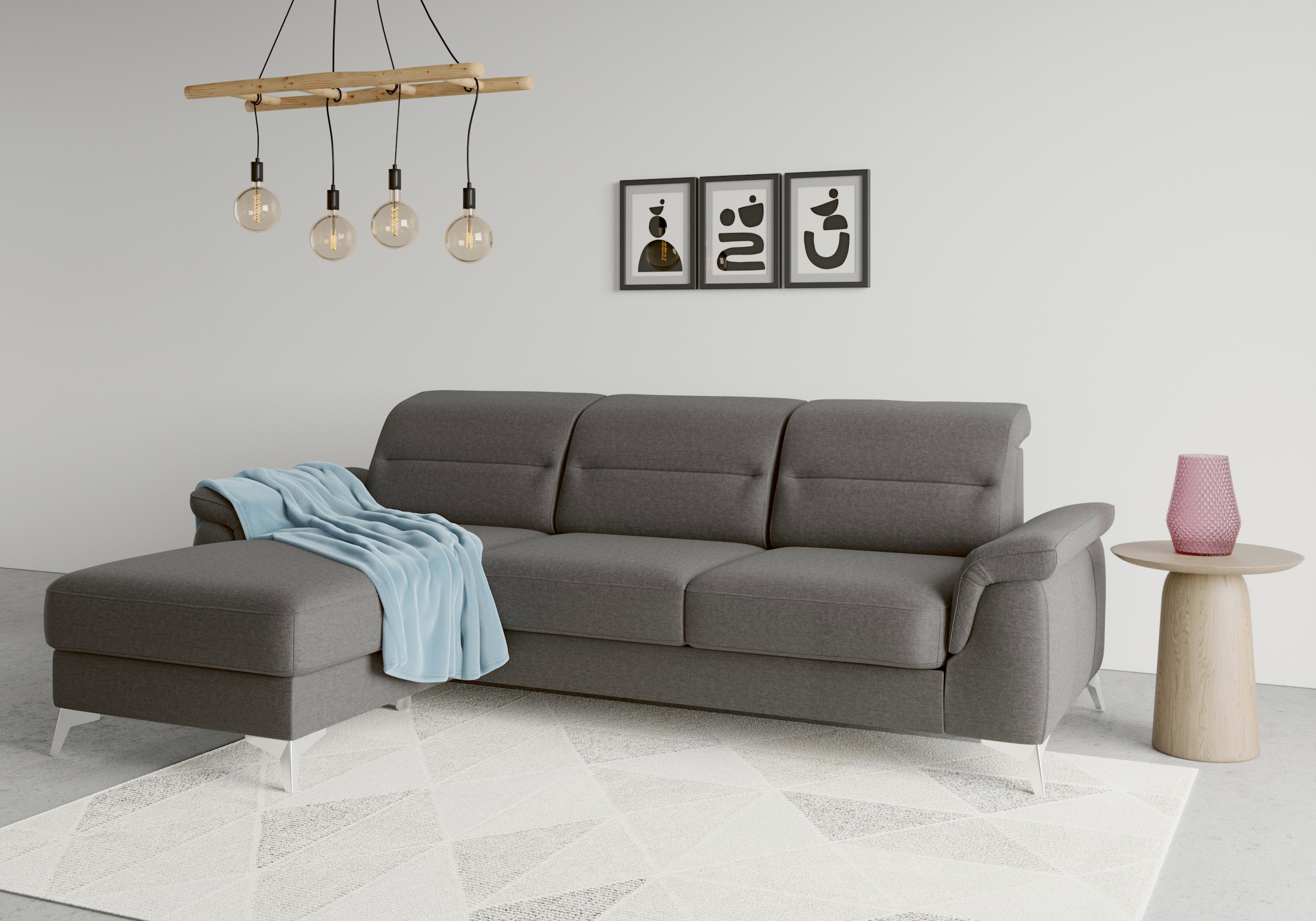 sit&more Ecksofa »Sinatra L-Form« mit Recamiere, optinal mit Kopfteilverste günstig online kaufen
