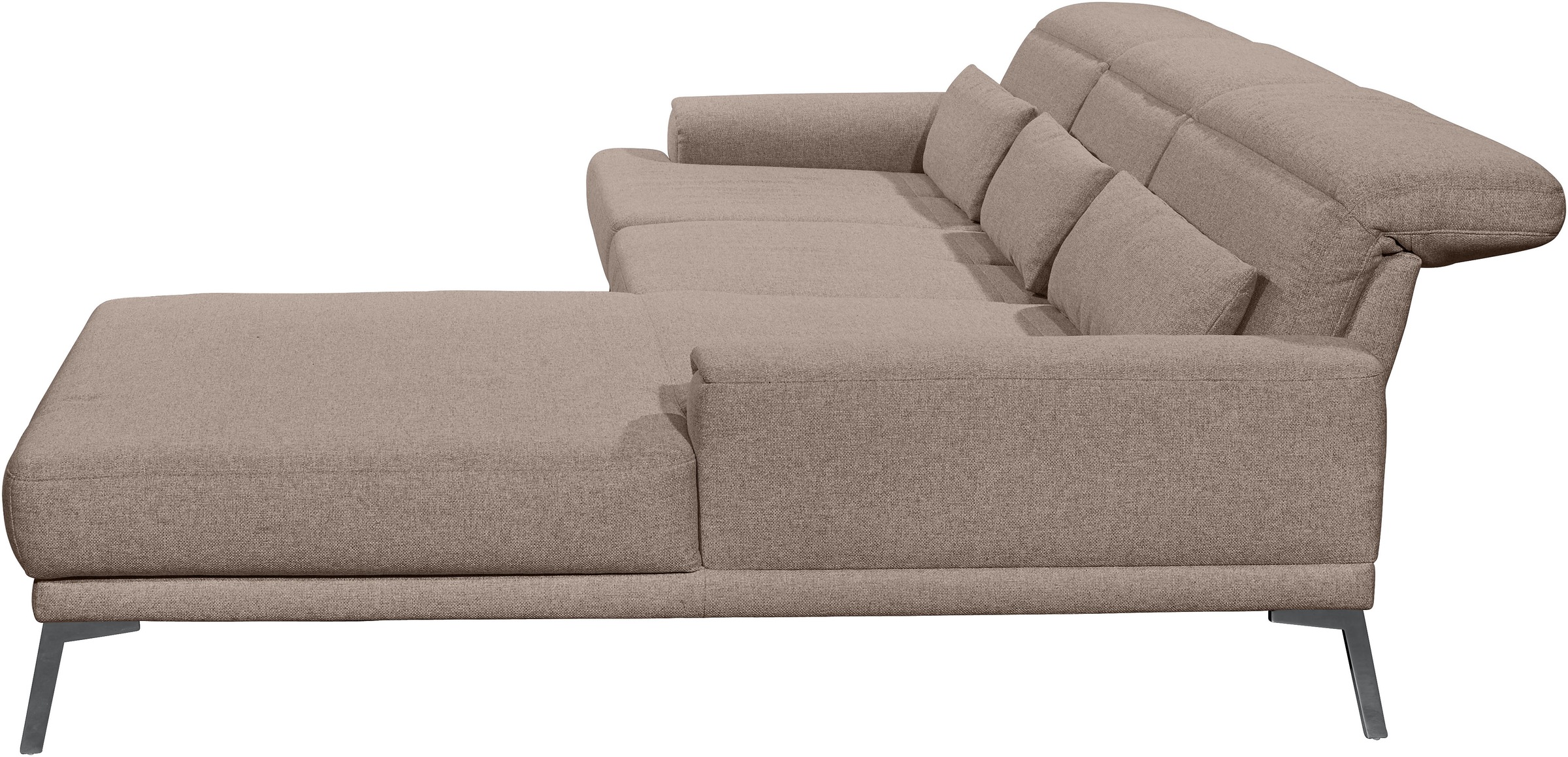 Musterring Ecksofa »MR 4580«, mit Kopf- und Sitztiefenverstellung, Metallfuß chrom, 288 x 193/220cm
