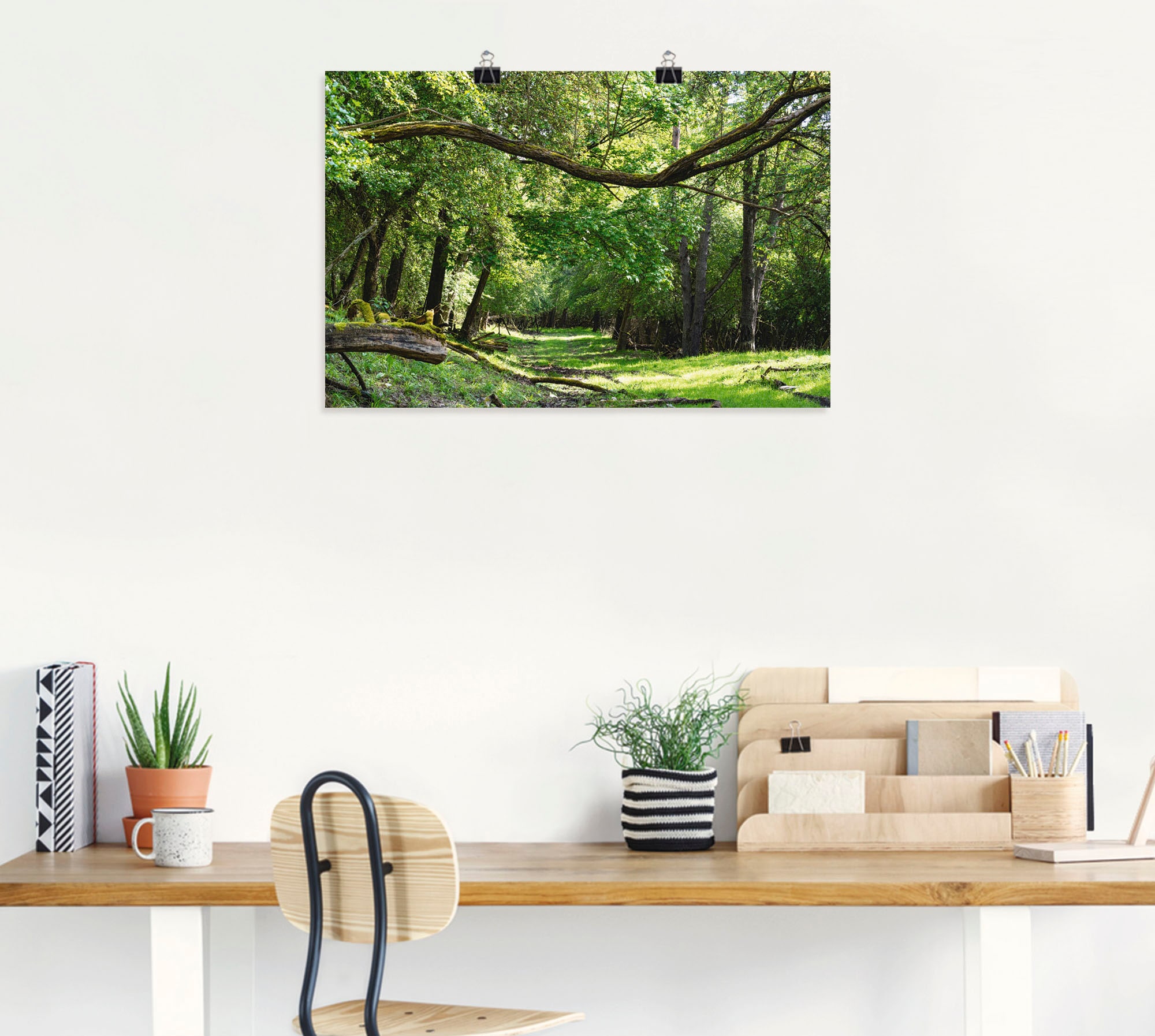 Artland Wandbild »Auf grünem Weg durch den grünen Wald«, Wald, (1 St.), als Alubild, Outdoorbild, Leinwandbild, Poster in verschied. Größen