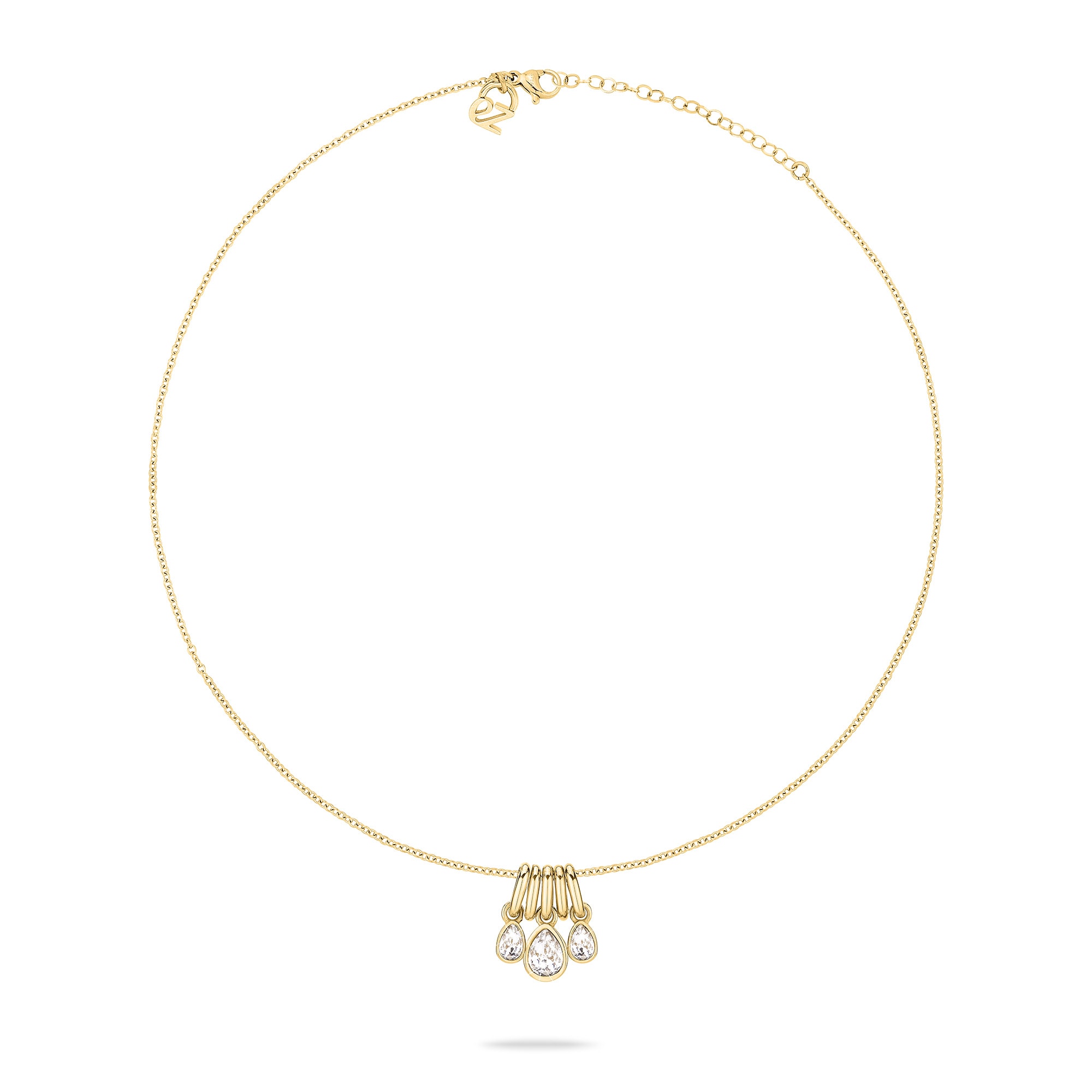 Echtzeit Kette mit Anhänger »Schmuck Geschenk Edelstahl Halskette Like Diamonds Tropfen«, mit Glasstein