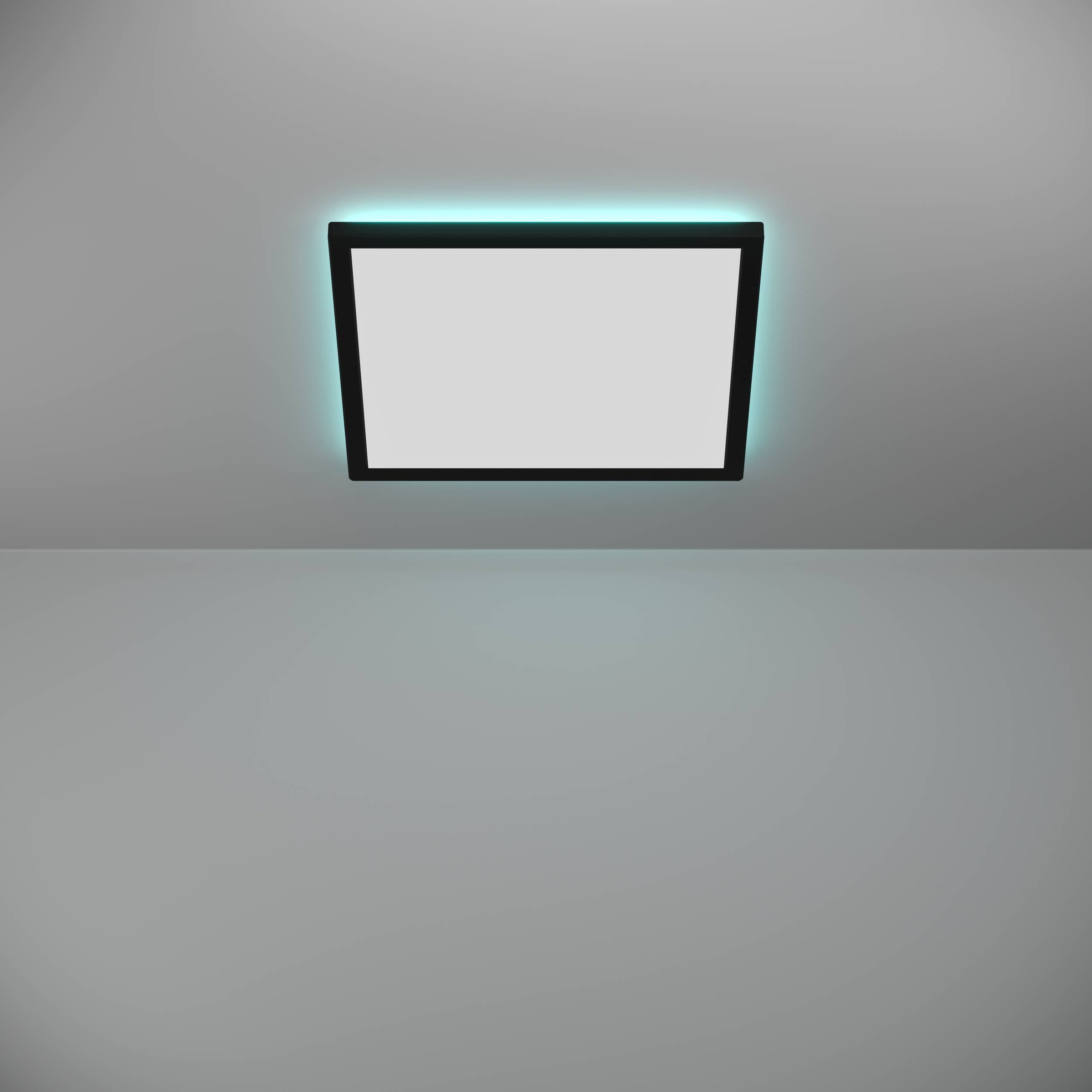 EGLO Deckenleuchte »Rovito-Z Deckenlampe, ZigBee 3.0, Kunststoff, Badezimmerlampe, IP44« LED-Modul 1 Stk. Kaltweiß | RGB Wand-/Deckenleuchte - L39 x B39 x H3 cm - schwarz - 17,6W inkl.