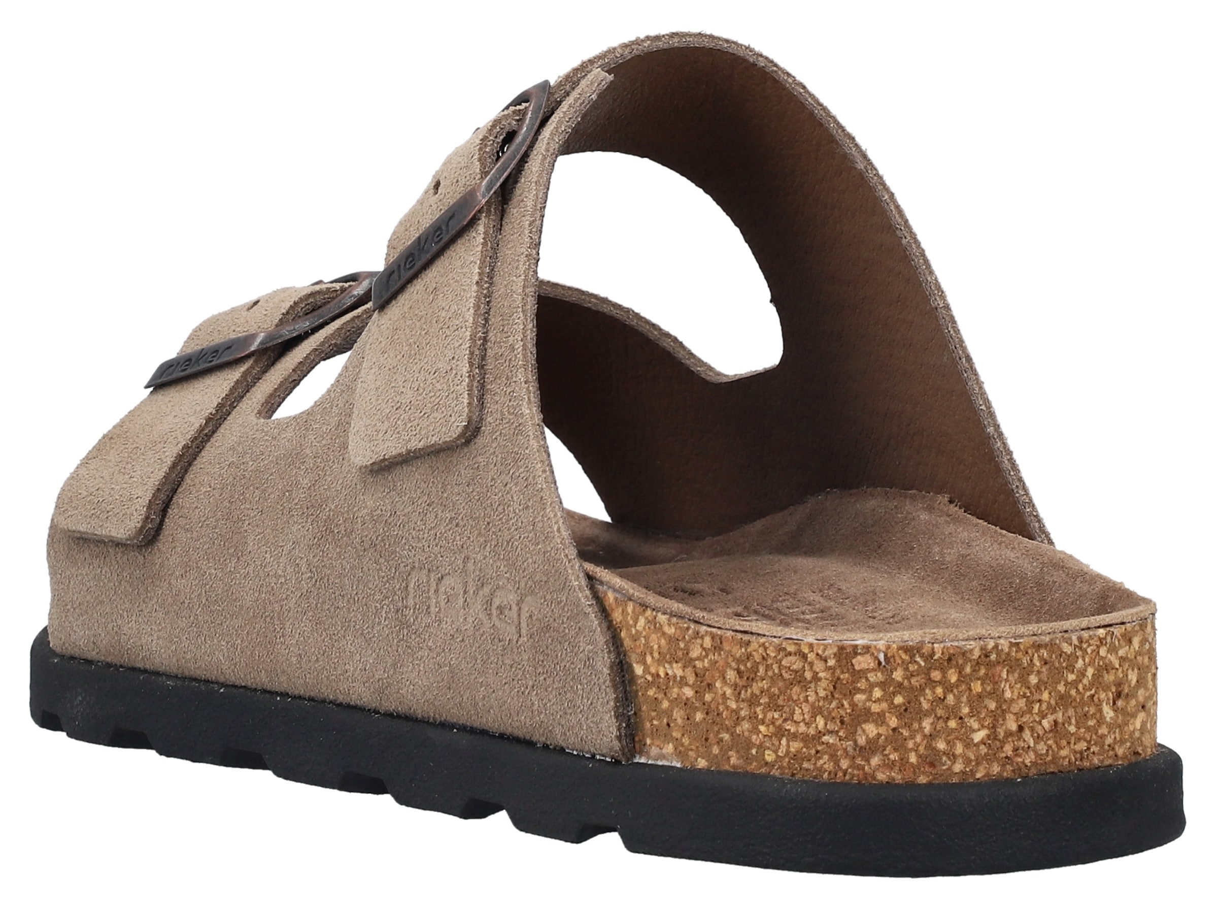 Rieker Pantolette, Sommerschuh, Strandschuh, Hausschuh mit bequemem Fußbett