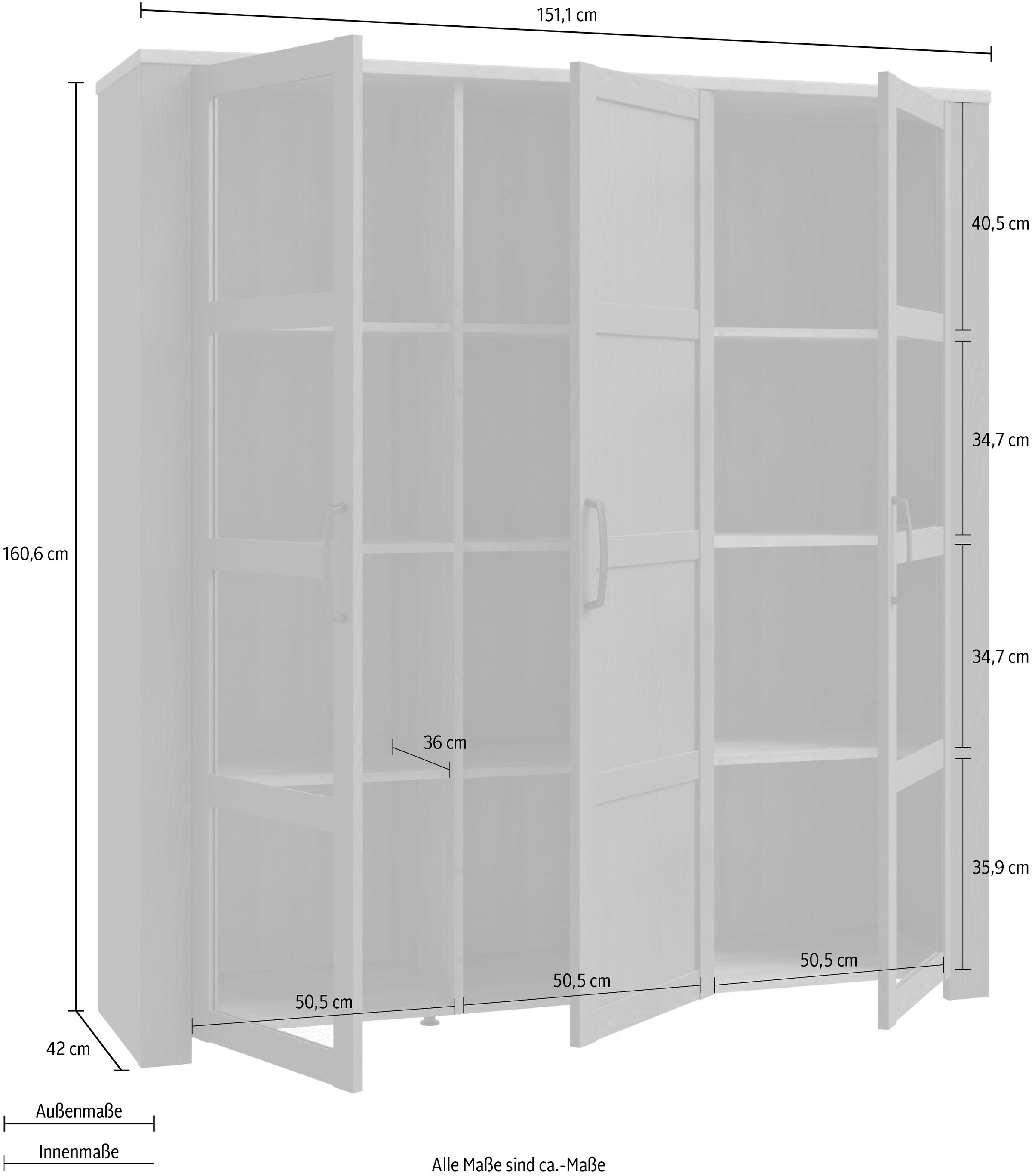 FORTE Highboard »Bohol«, Breite 151 cm