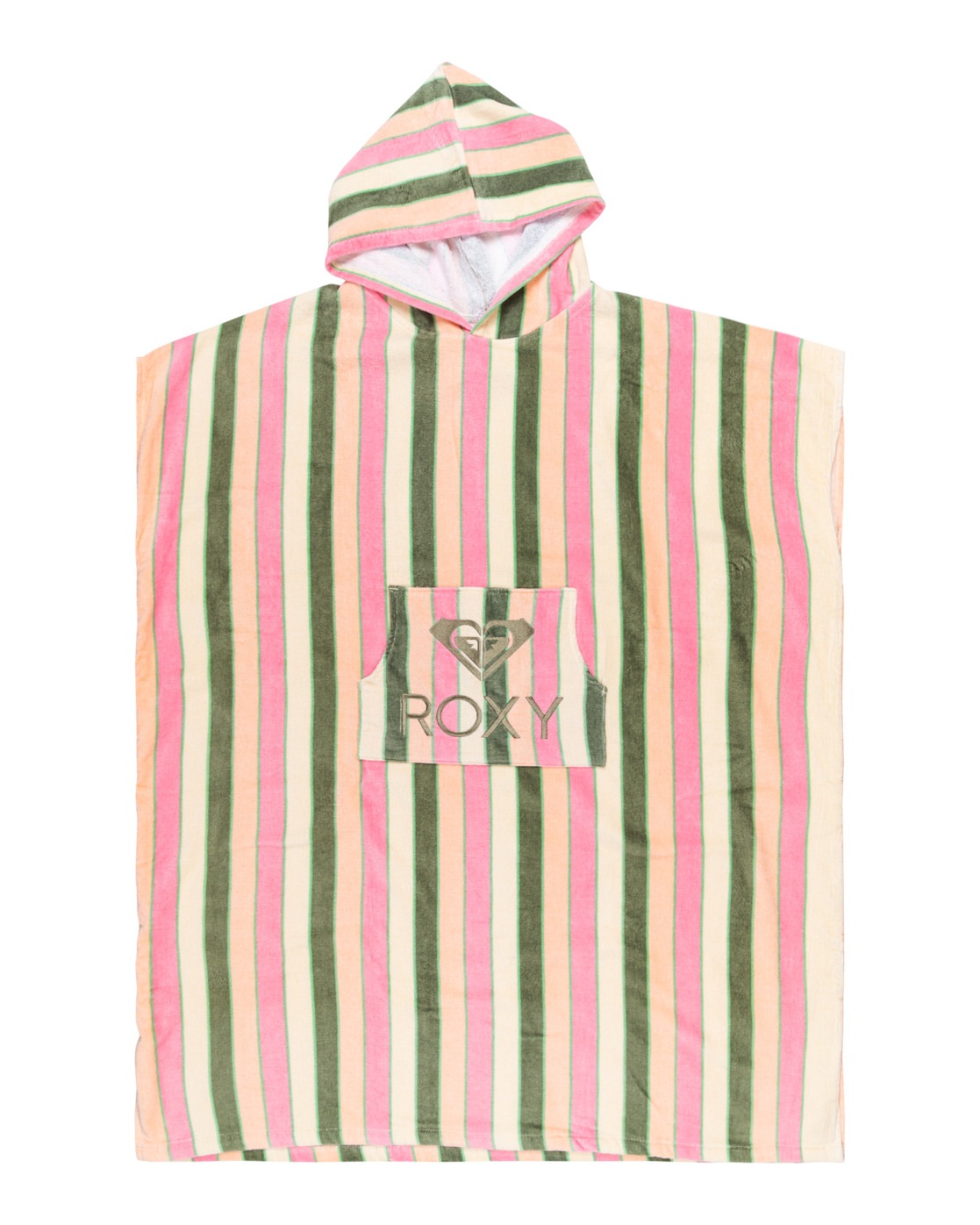 ROXY Badeponcho »Stay Magical« Agave Green Very Vista Stripe 100 % Baumwolle Einheitsgröße