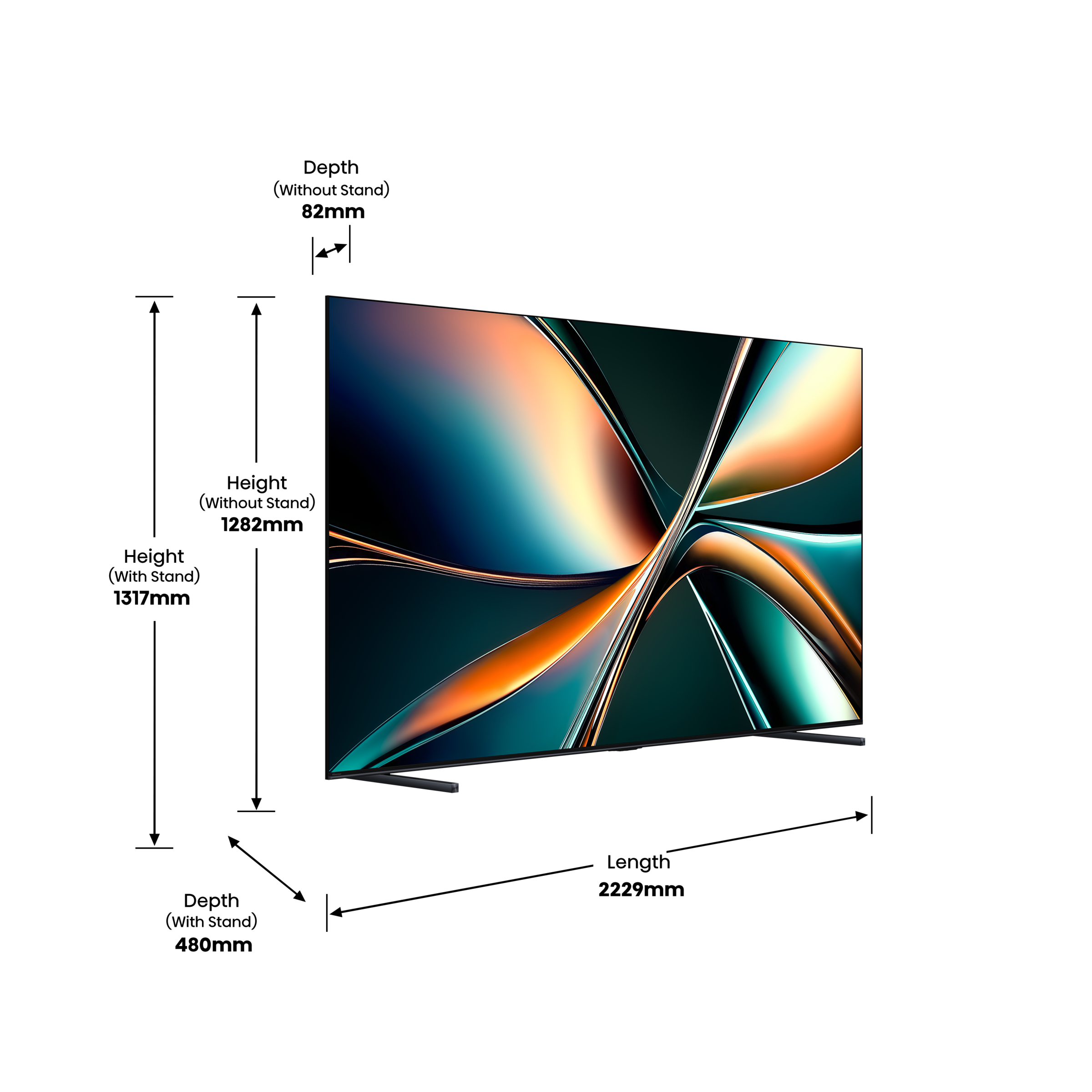 Hisense QLED Mini LED-Fernseher »100U7Q«, 4K Ultra HD, Smart-TV, 4K UHD Mini LED