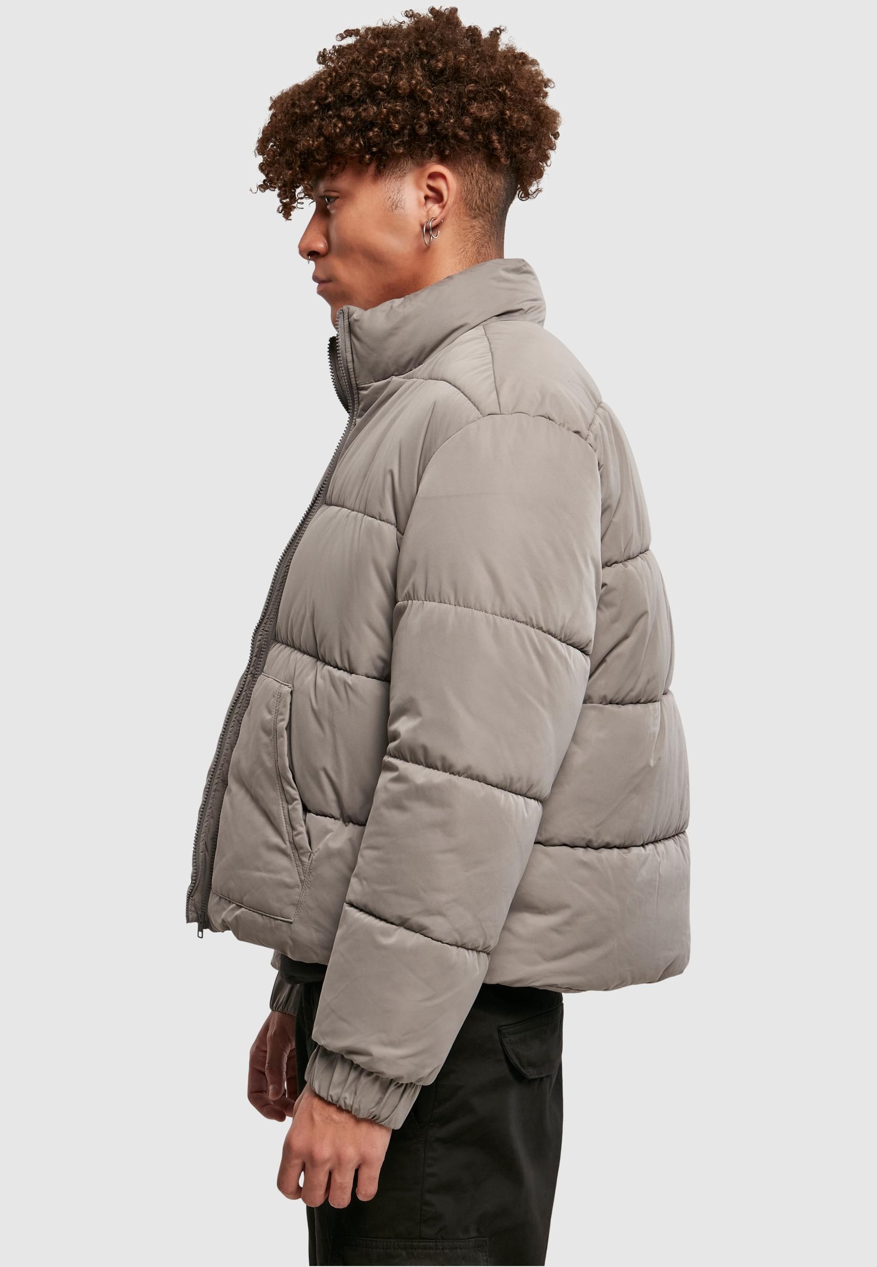 URBAN CLASSICS Winterjacke »Urban Classics Herren Cropped Down Jacket« 1 Stk. tlg. ohne Kapuze