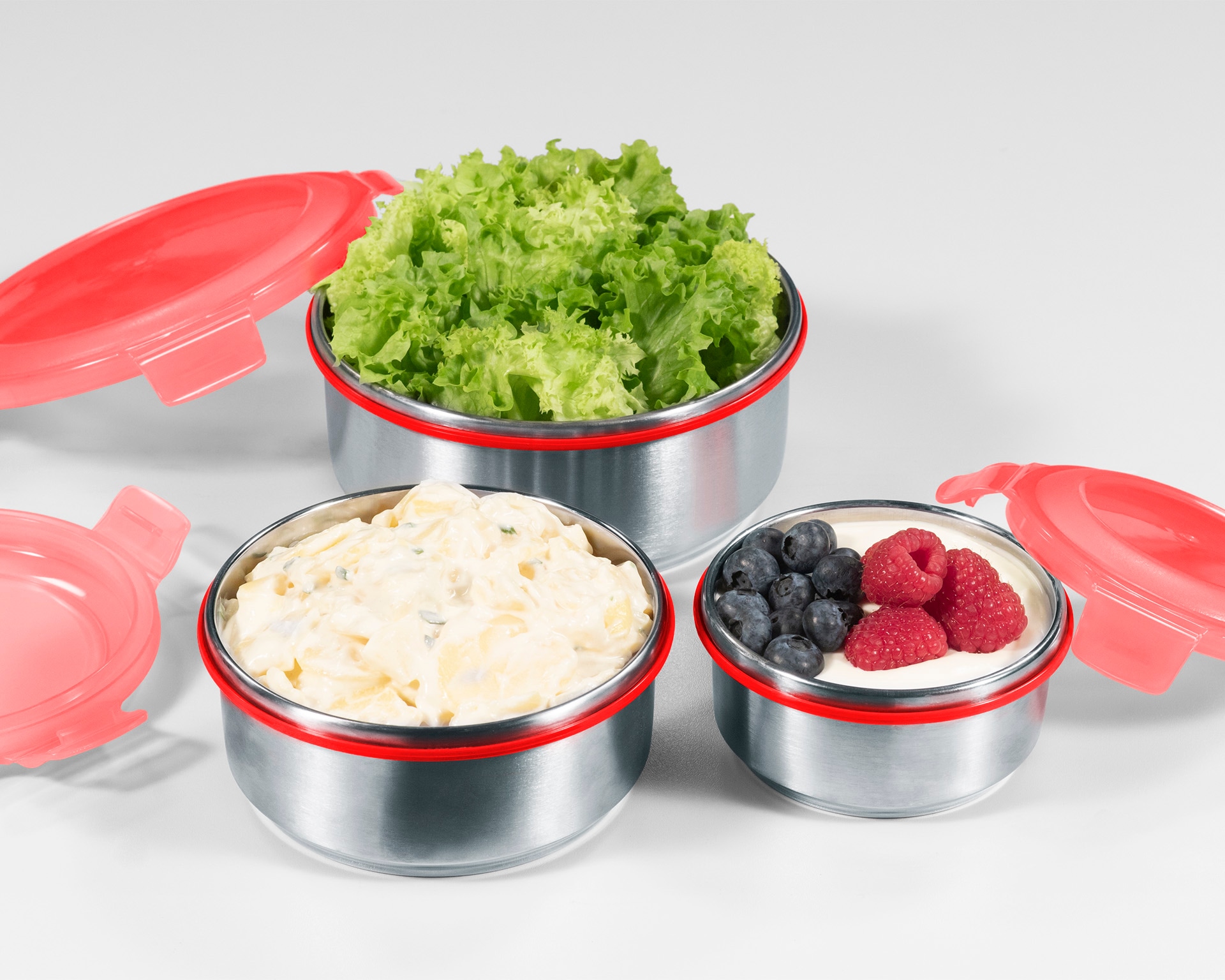 KING Suppentopf, Aluminiumguss, (Set, 8 tlg.), Kochtopf 7 LØ24cm+Glasdeckel, Induktion, Keramikbeschichtung »Fusion«
