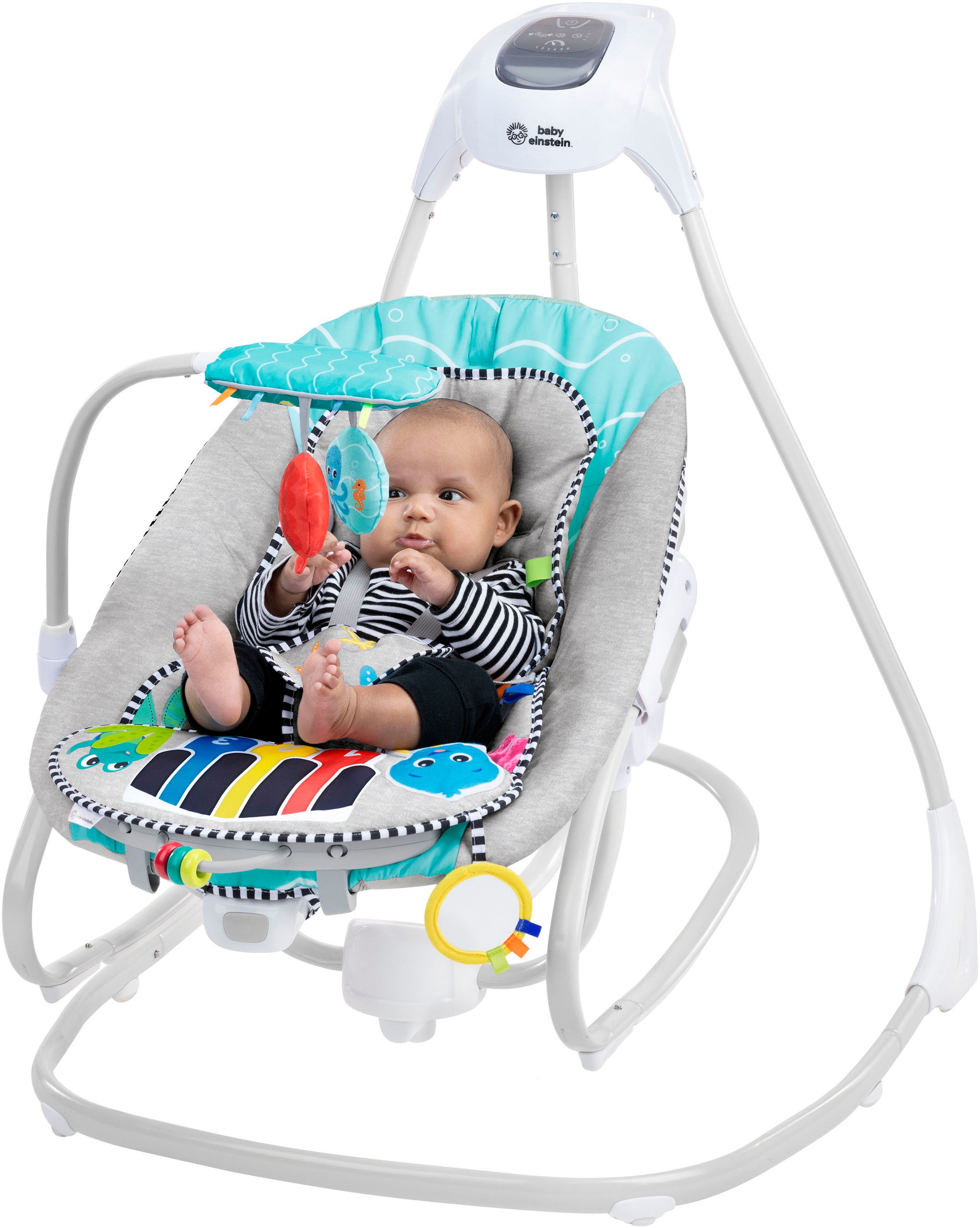 Baby Einstein Babywippe »Kick to It 4-in-1 Musical Swing & Rocker«, bis 9 kg, mit Sound-Effekt