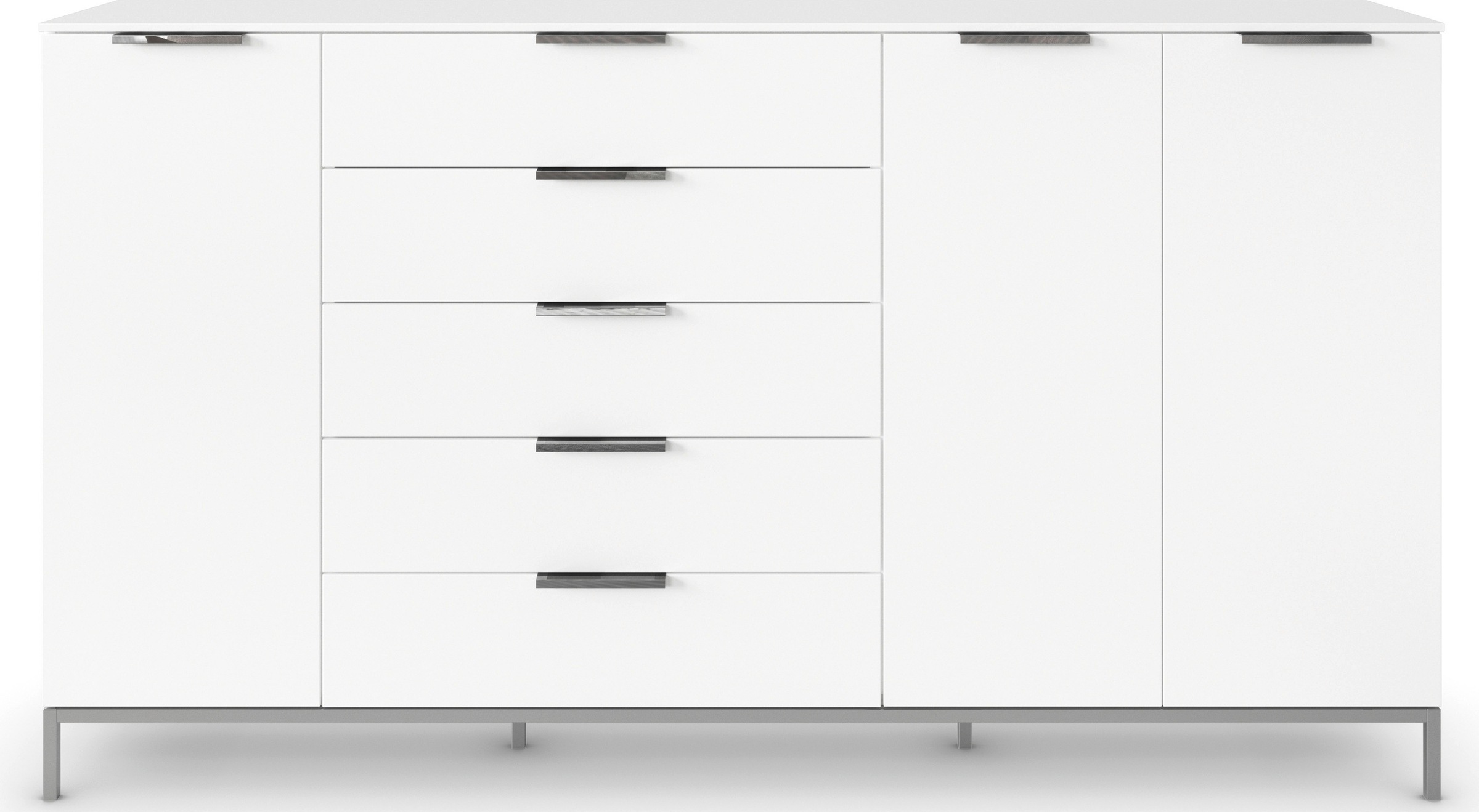rauch Kombikommode »Kommode Türkommode Sideboard Kombikommode FLIPP«, (Breite 200 cm mit 4 Einlegeböden), 3-türig mit 5 Schubladen und Soft-Close-Funktion