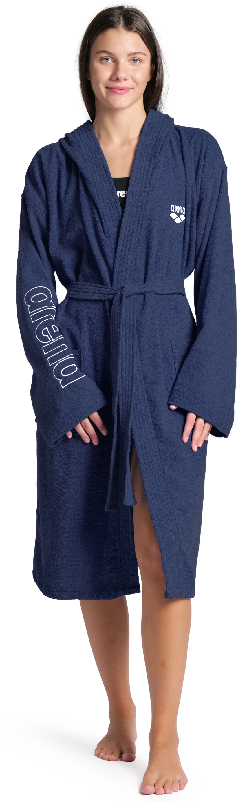 Arena Bademantel »arena Unisex Zeppelin Bademantel« 1 Stk. Schwimmbad, Sauna, Baumwolle, Unisex, weich, bequem, Kapuze, leicht