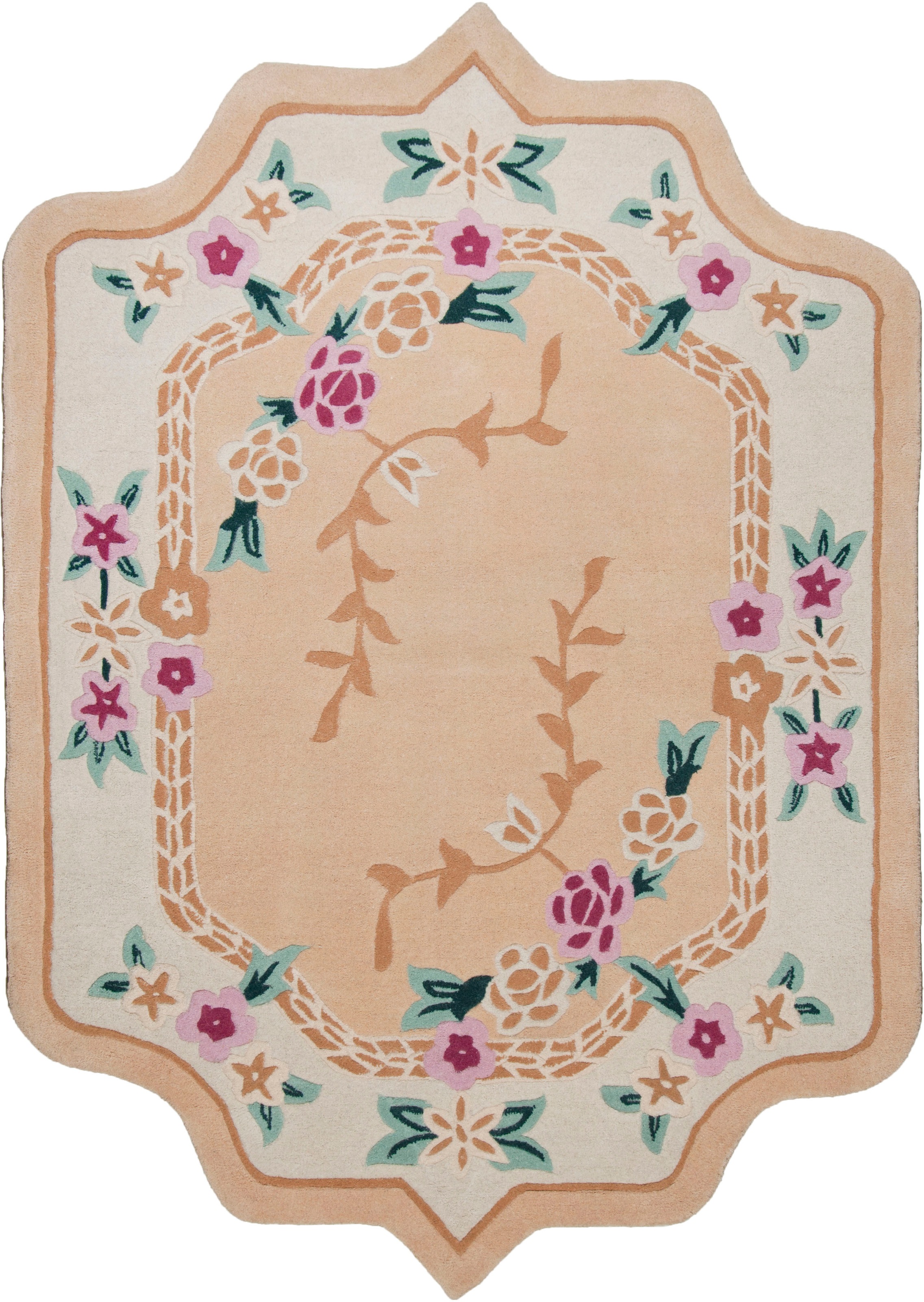 THEKO Wollteppich »Lifou« blumenförmig 14 mm Höhe reine Wolle, handgewebt, günstig online kaufen